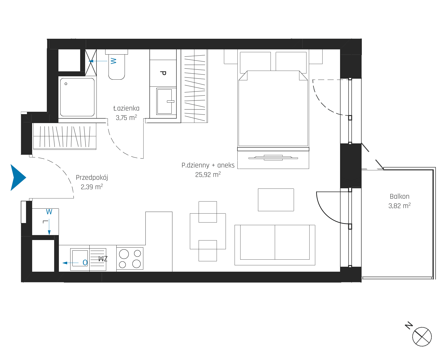 SkyPoint – inwestycja Robyg - lokal A2.5M11