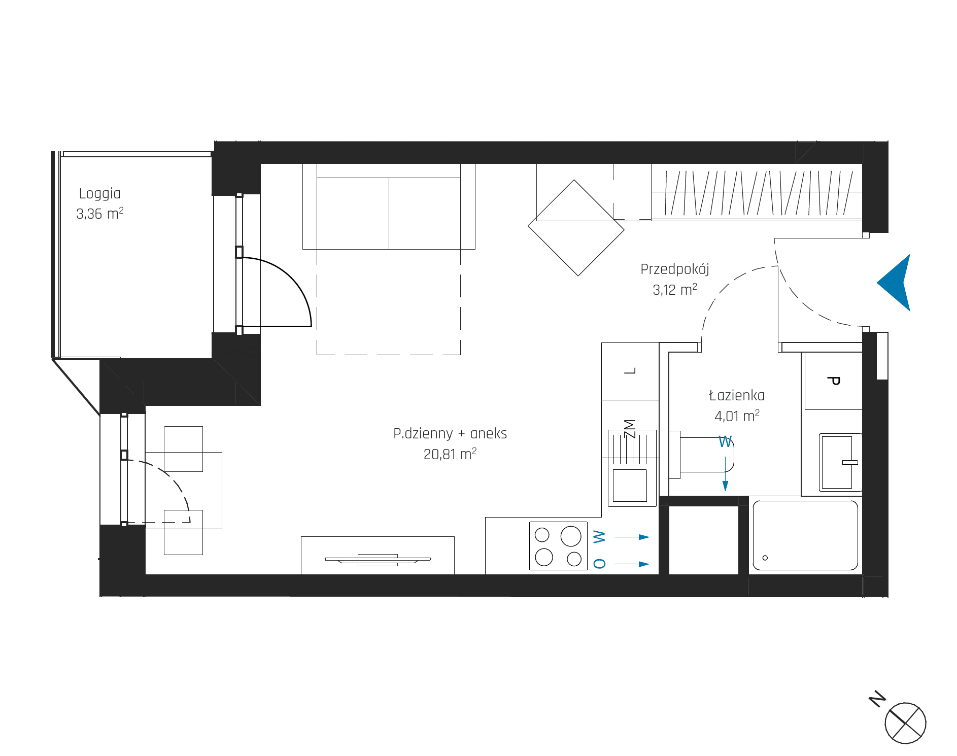 SkyPoint – inwestycja Robyg - lokal A1.5M12