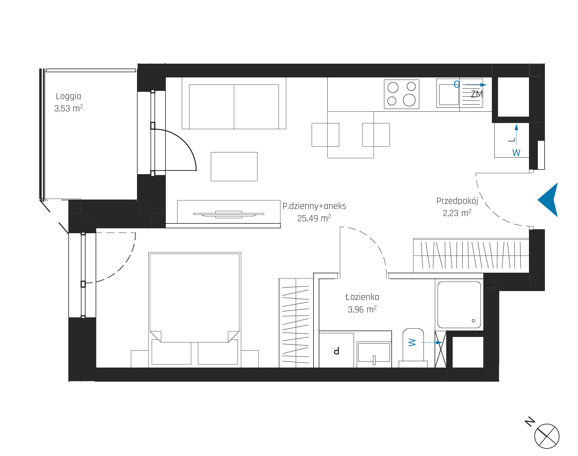SkyPoint – inwestycja Robyg - lokal A2.5M15