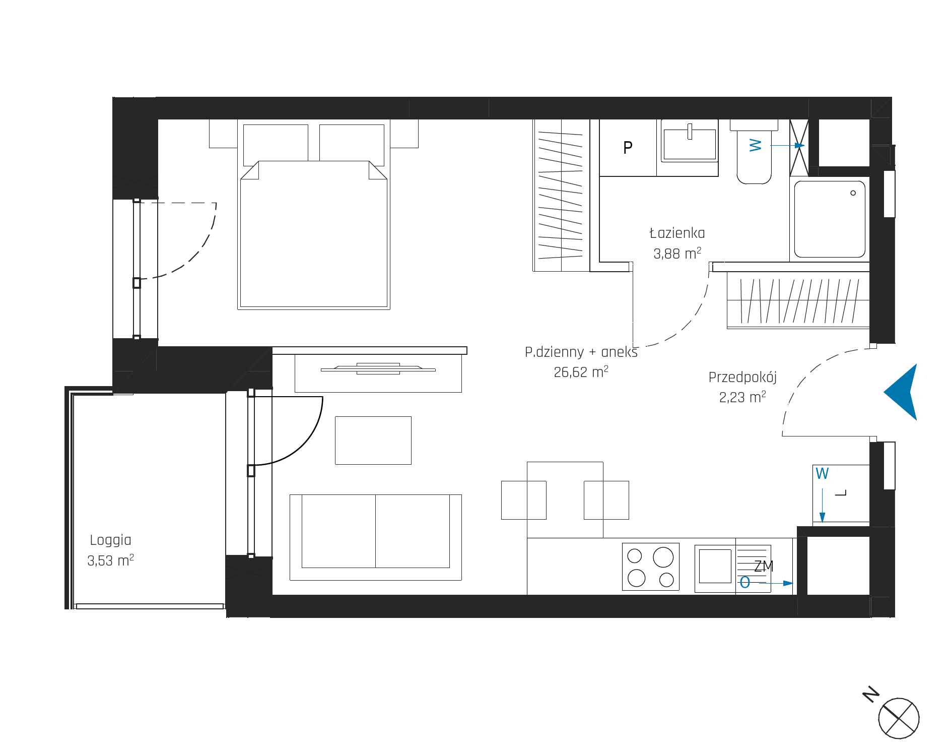 SkyPoint – inwestycja Robyg - lokal A2.6M02