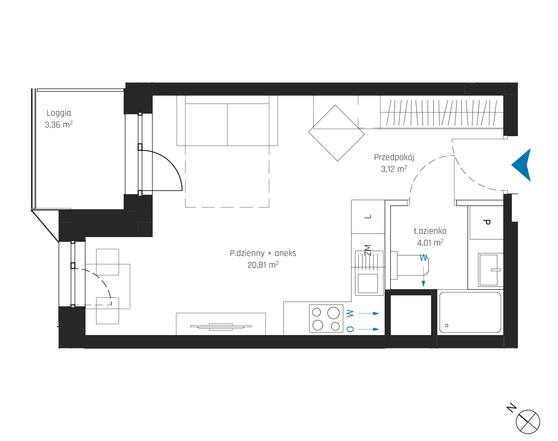 SkyPoint – inwestycja Robyg - lokal A1.6M12