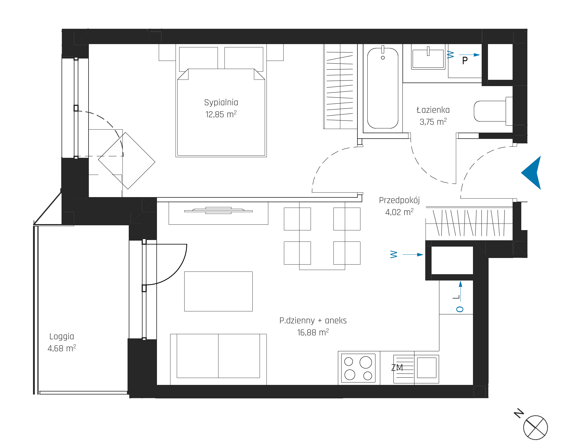 SkyPoint – inwestycja Robyg - lokal A1.6M13