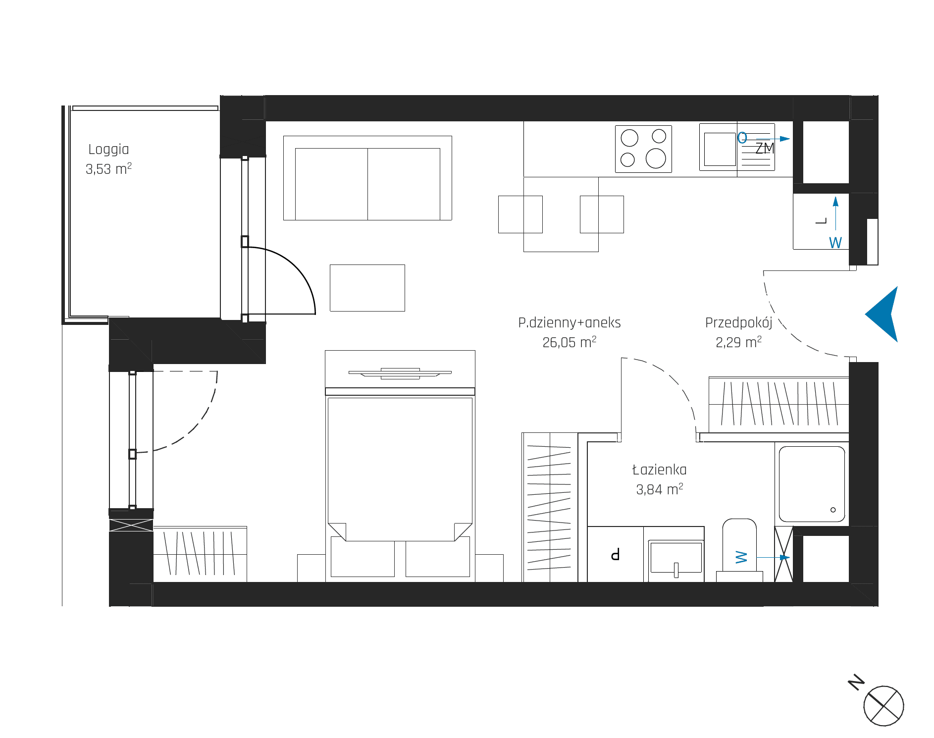 SkyPoint – inwestycja Robyg - lokal A2.1M13