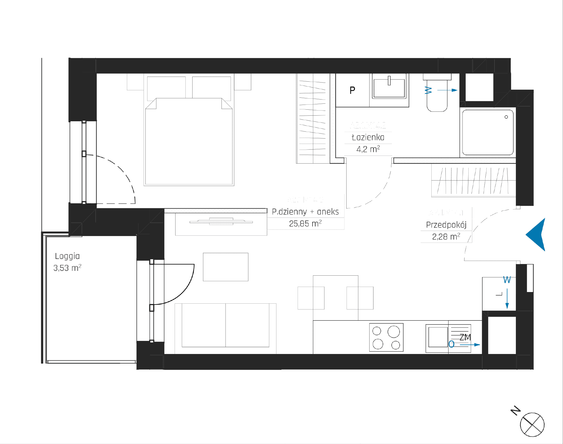 SkyPoint – inwestycja Robyg - lokal A2.1M14