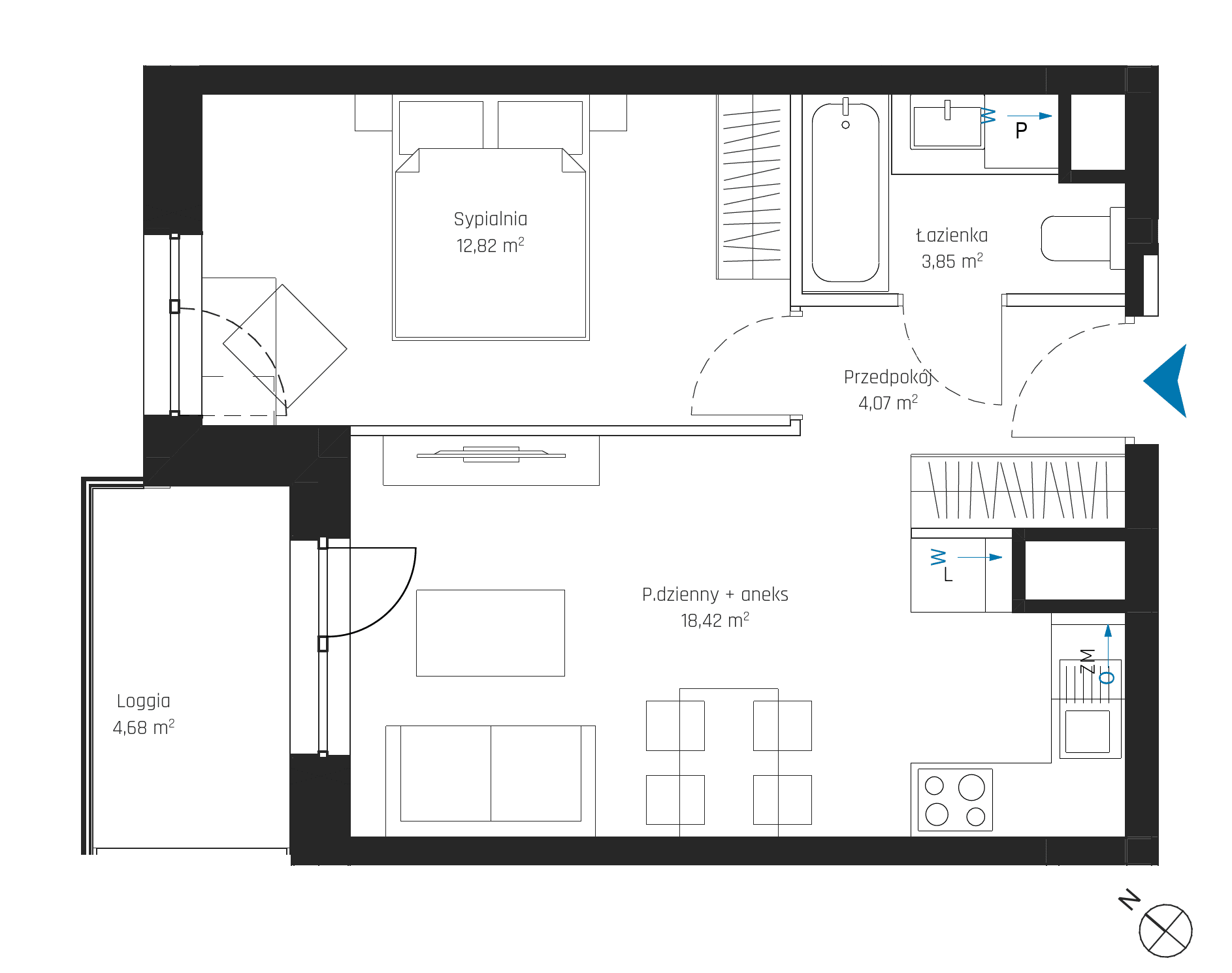 SkyPoint – inwestycja Robyg - lokal A2.7M16
