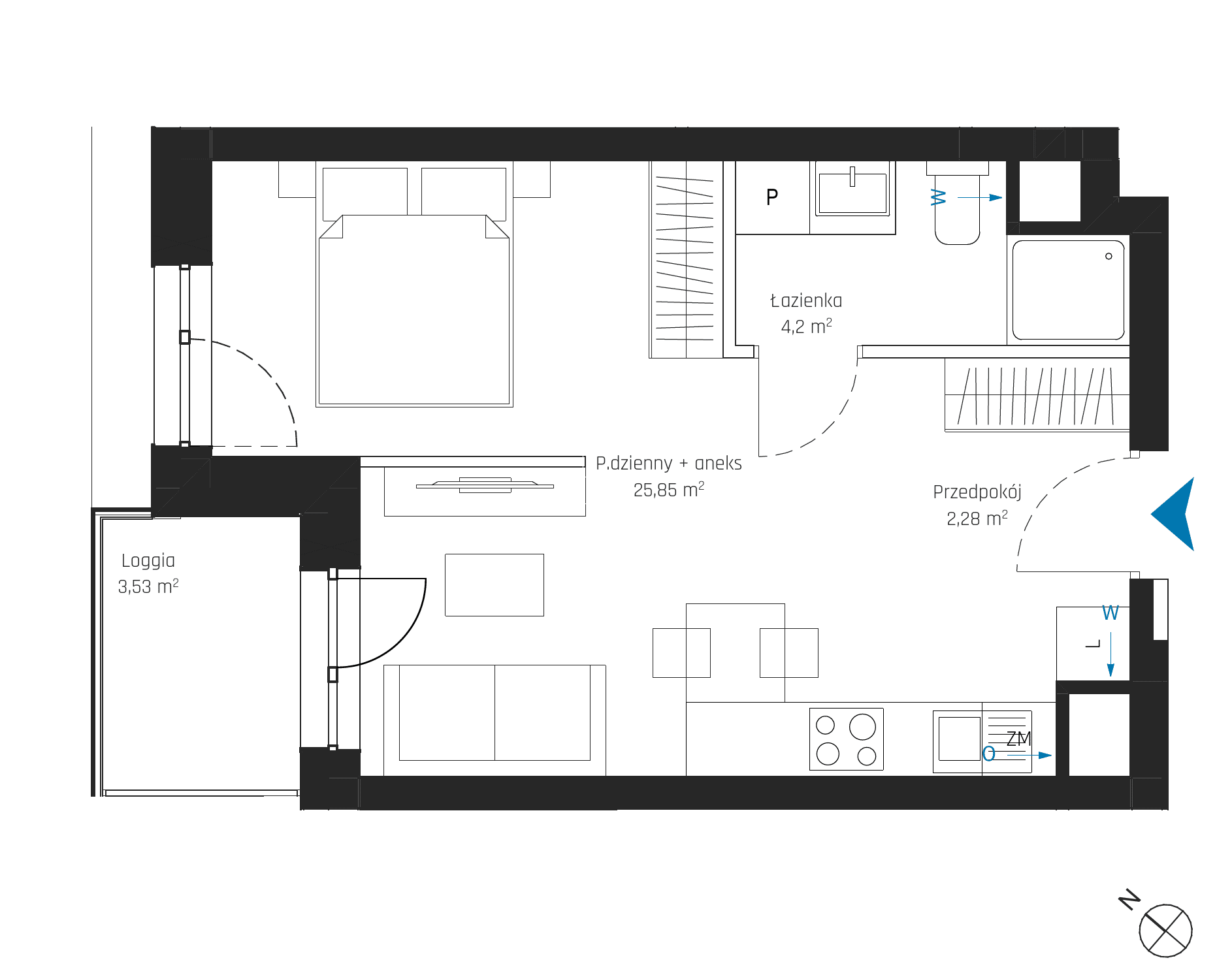 SkyPoint – inwestycja Robyg - lokal A2.1M14