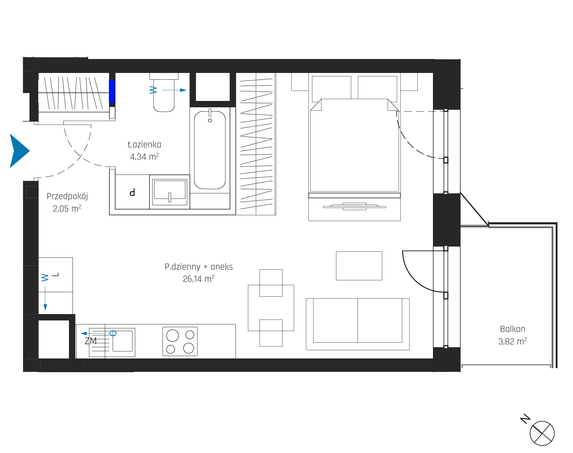 SkyPoint – inwestycja Robyg - lokal A1.8M05