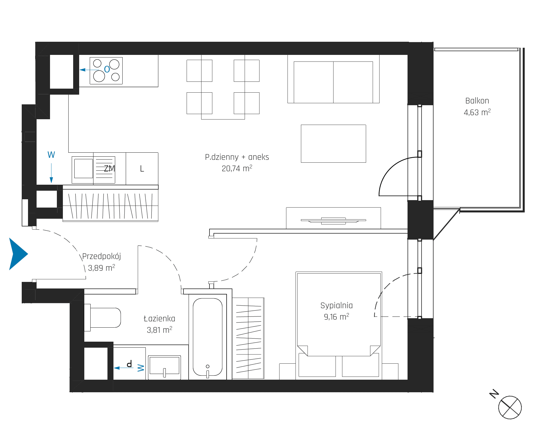 SkyPoint – inwestycja Robyg - lokal A1.8M06