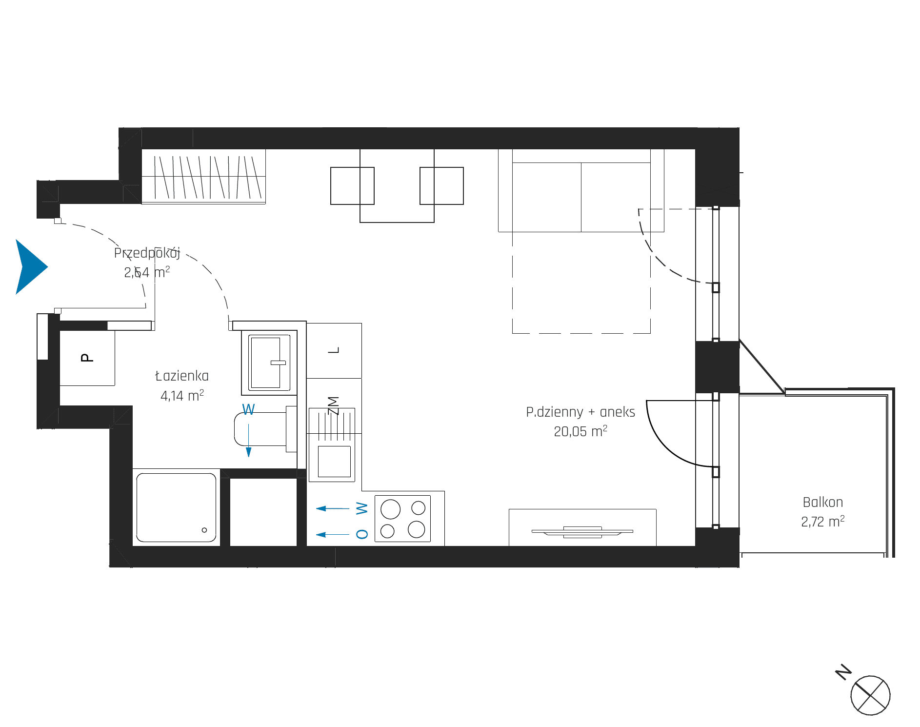 SkyPoint – inwestycja Robyg - lokal A1.8M07
