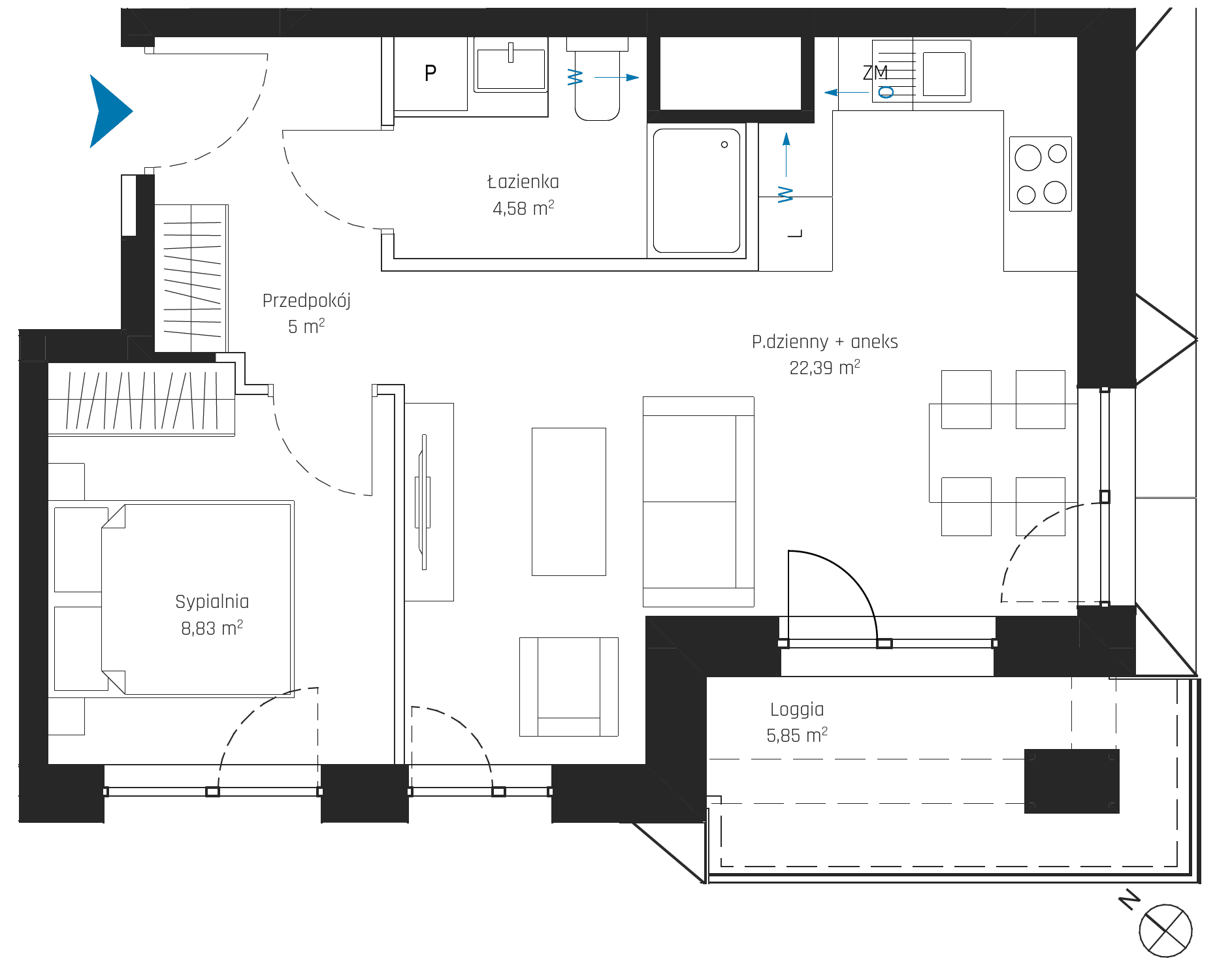 SkyPoint – inwestycja Robyg - lokal A1.8M09