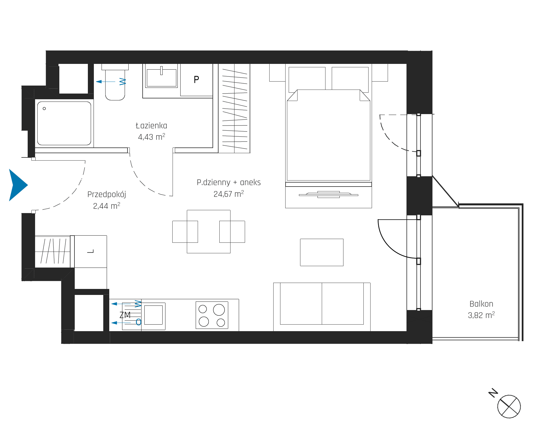 SkyPoint – inwestycja Robyg - lokal A1.8M03
