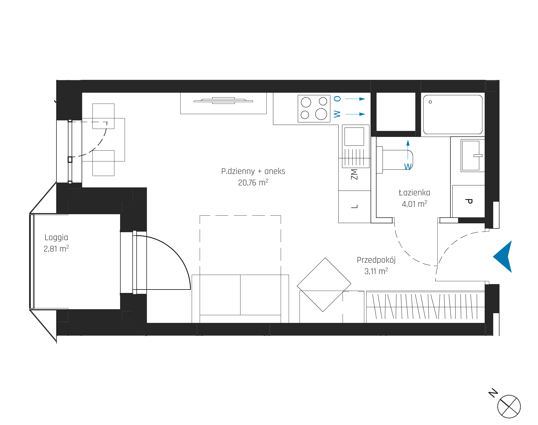 SkyPoint – inwestycja Robyg - lokal A1.8M11