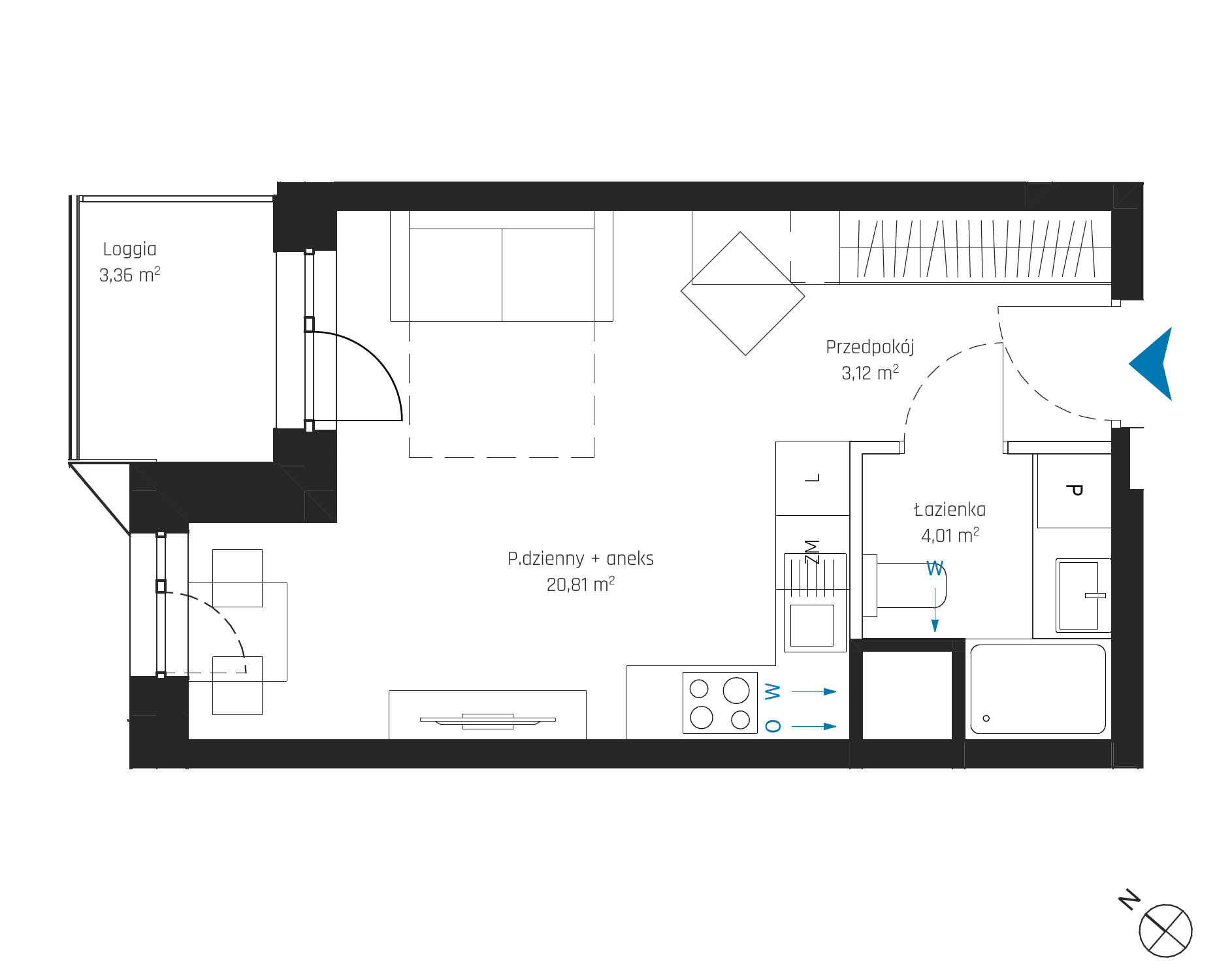 SkyPoint – inwestycja Robyg - lokal A1.8M12
