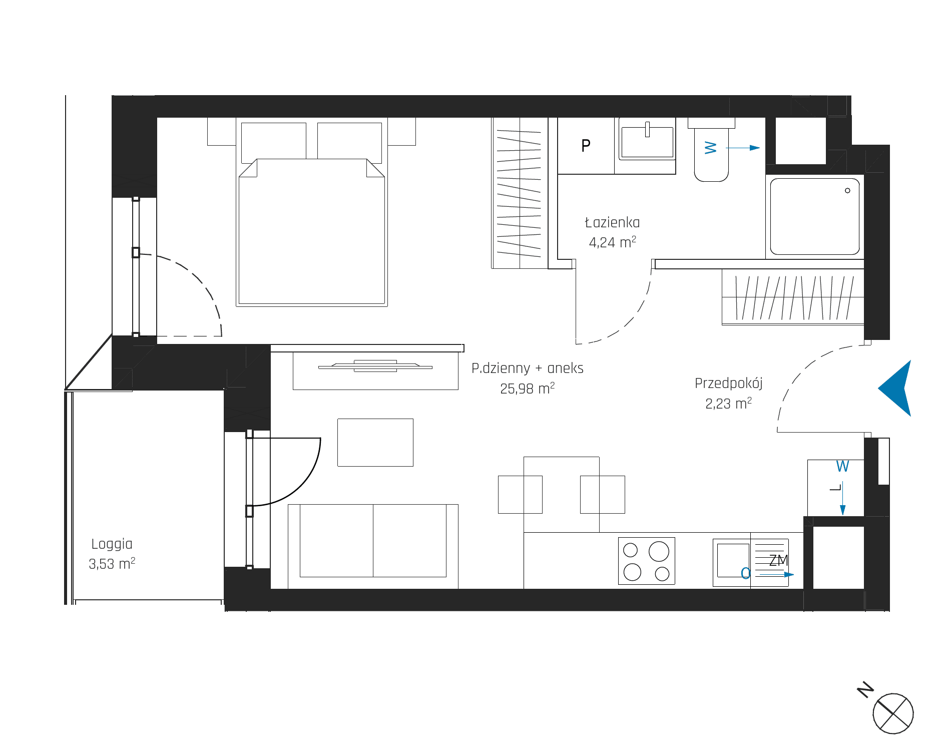 SkyPoint – inwestycja Robyg - lokal A2.8M14