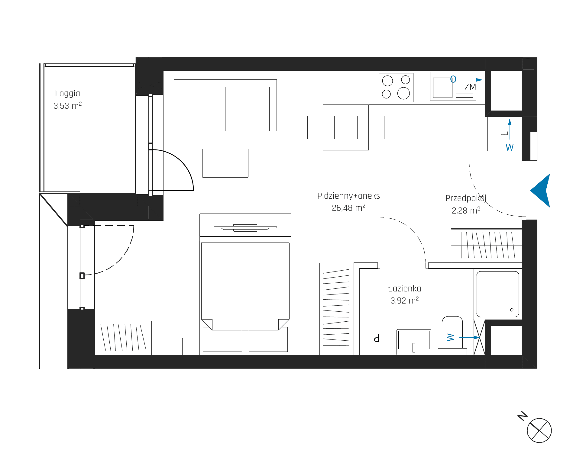 SkyPoint – inwestycja Robyg - lokal A2.8M13