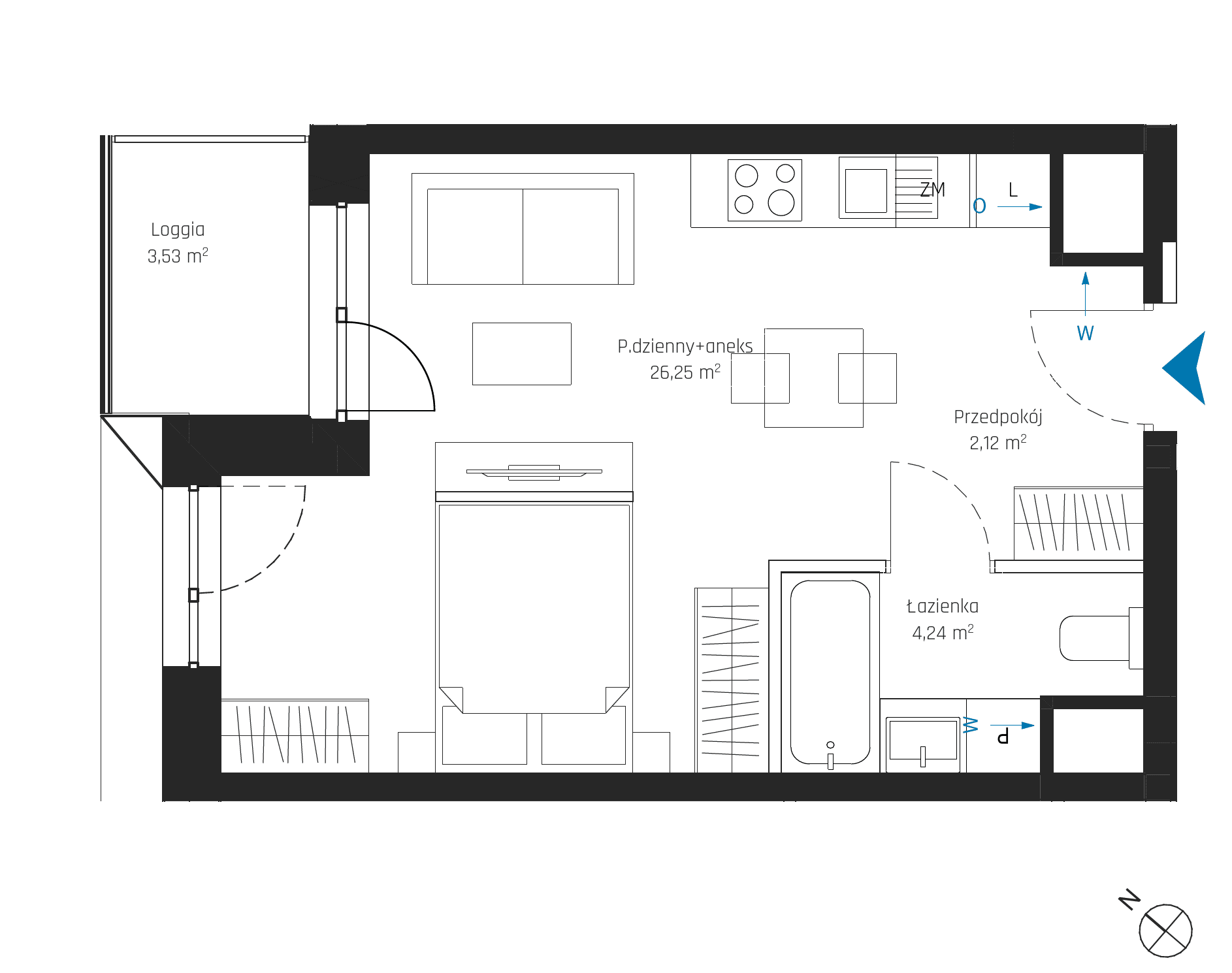 SkyPoint – inwestycja Robyg - lokal A2.9M01