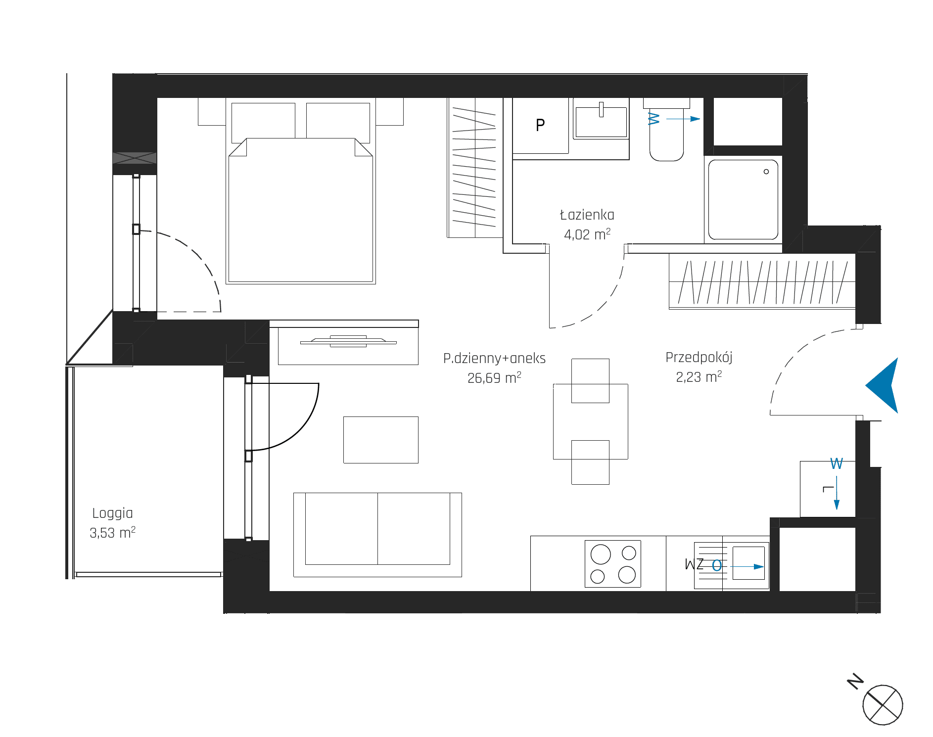 SkyPoint – inwestycja Robyg - lokal A1.9M02