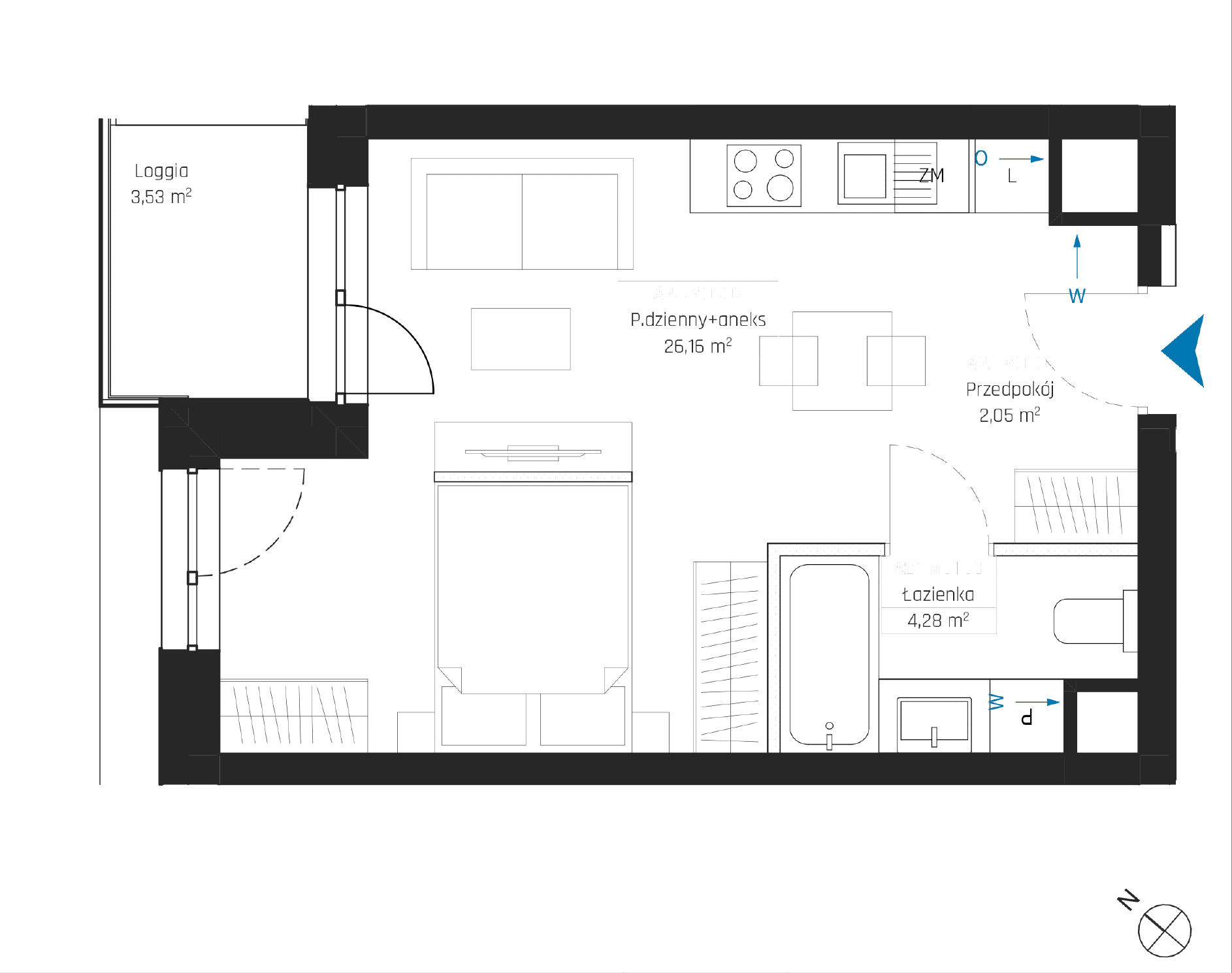 SkyPoint – inwestycja Robyg - lokal A2.1M01