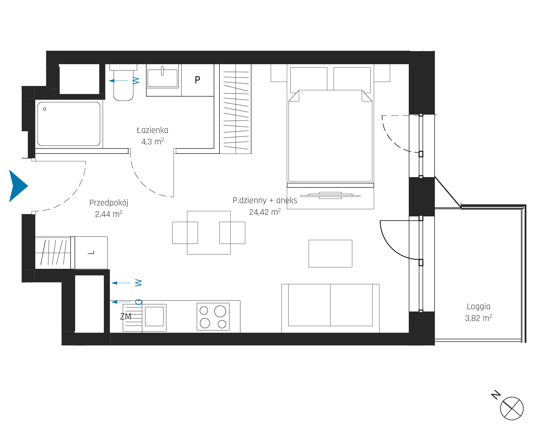 SkyPoint – inwestycja Robyg - lokal A1.9M03