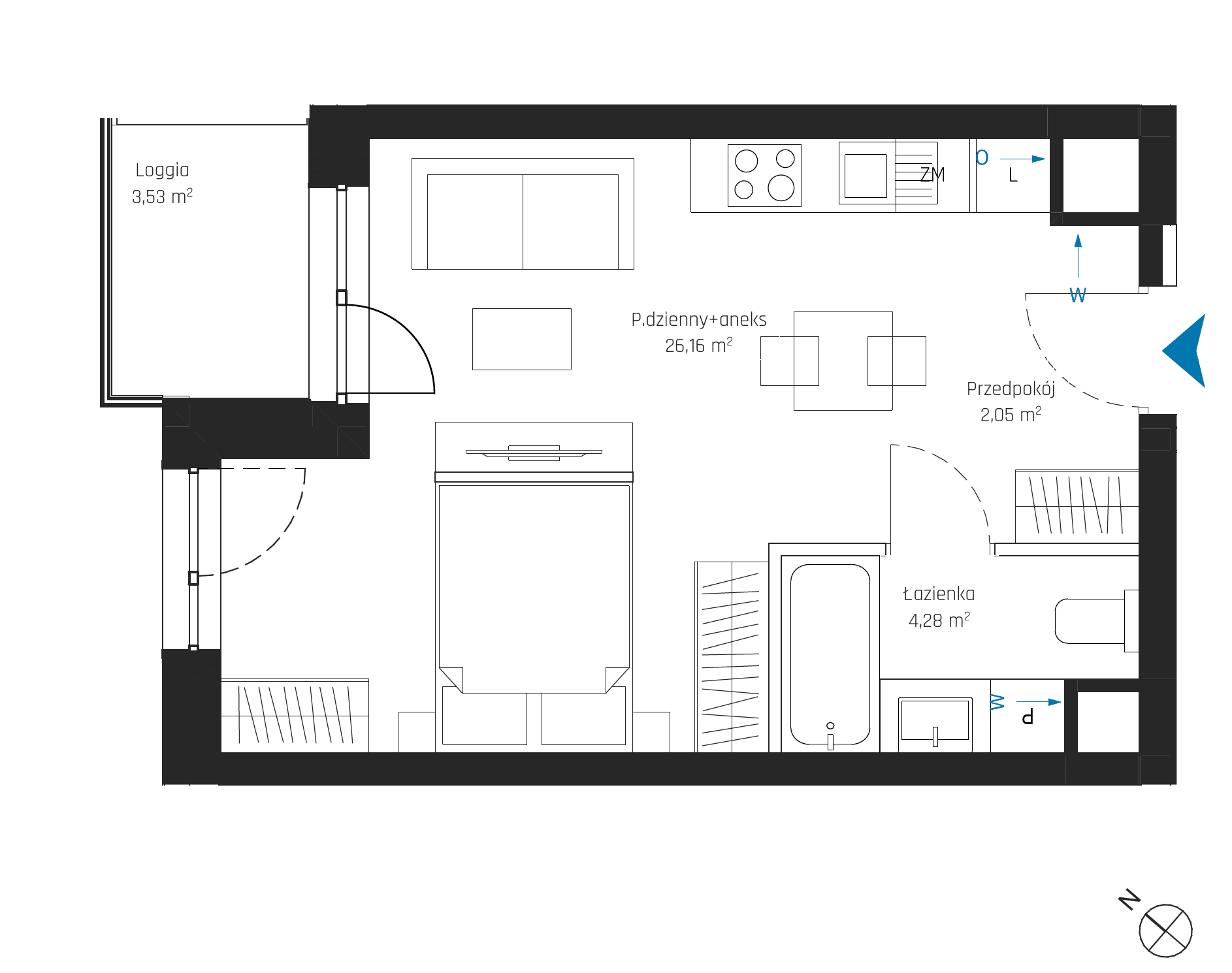 SkyPoint – inwestycja Robyg - lokal A2.2M01