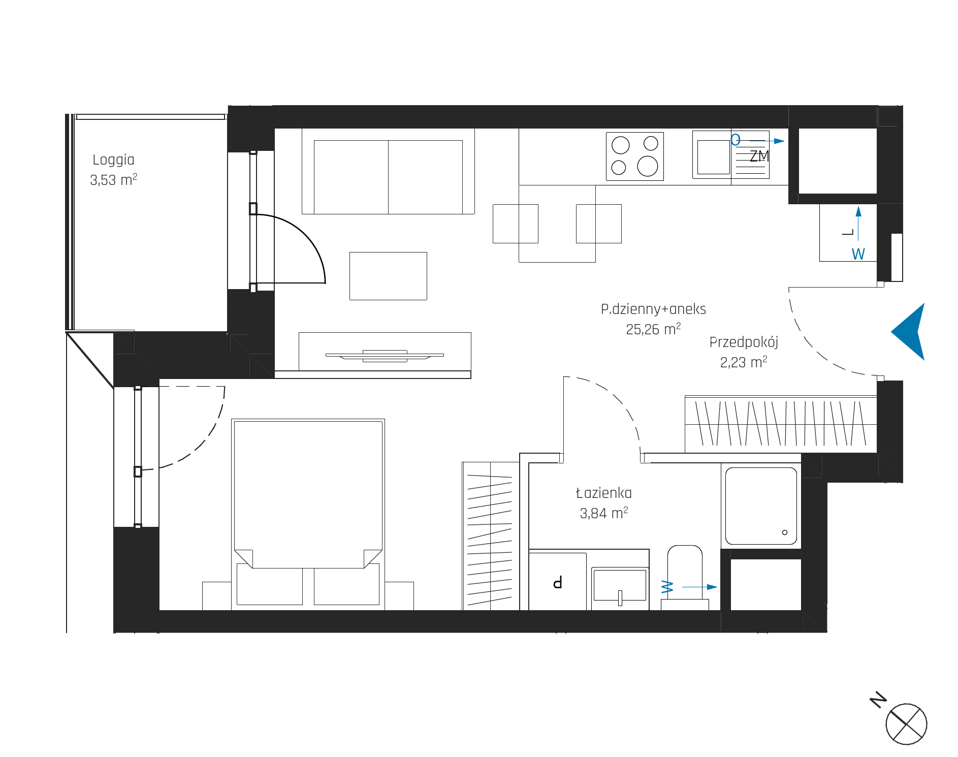 SkyPoint – inwestycja Robyg - lokal A2.9M15