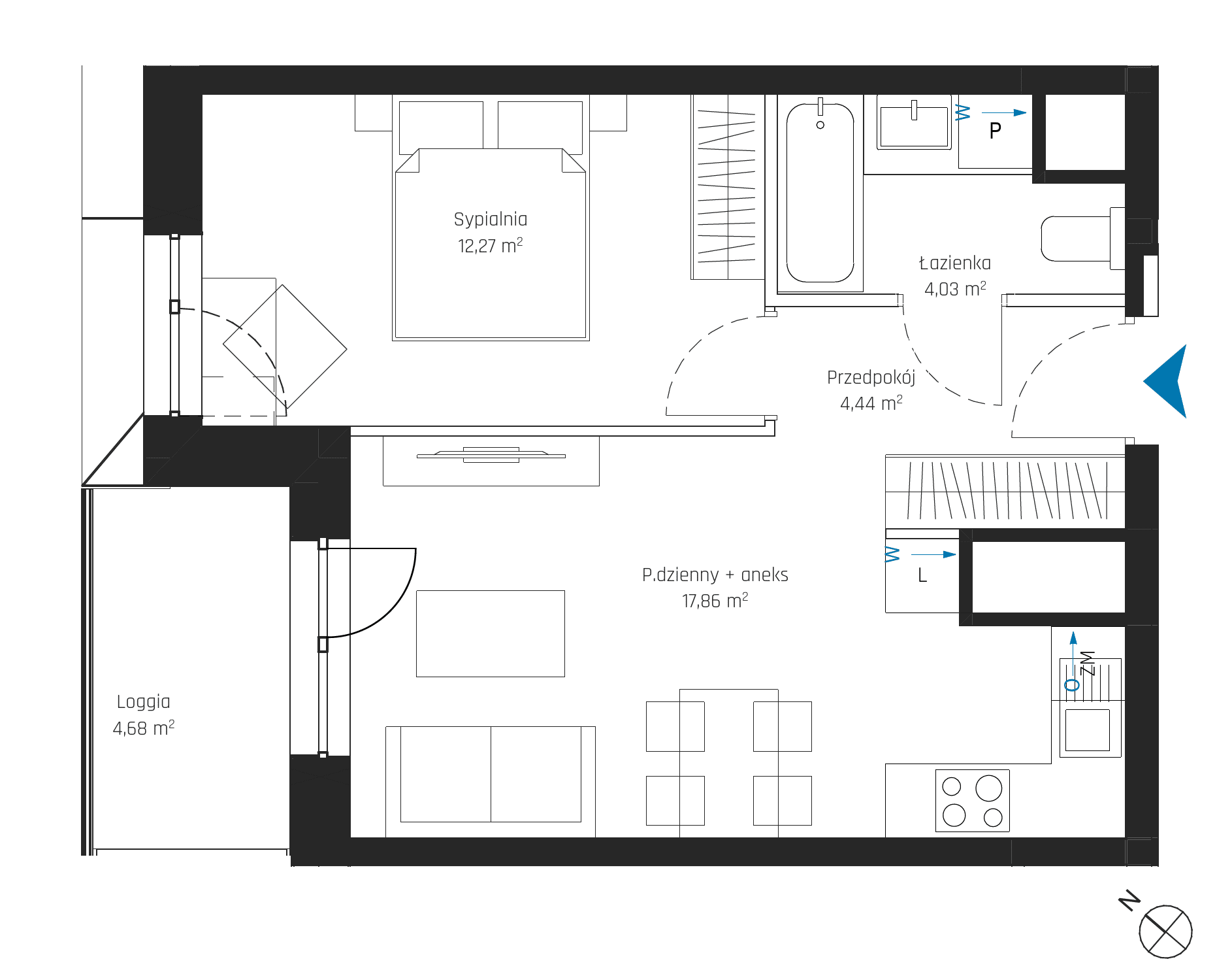 SkyPoint – inwestycja Robyg - lokal A2.9M16
