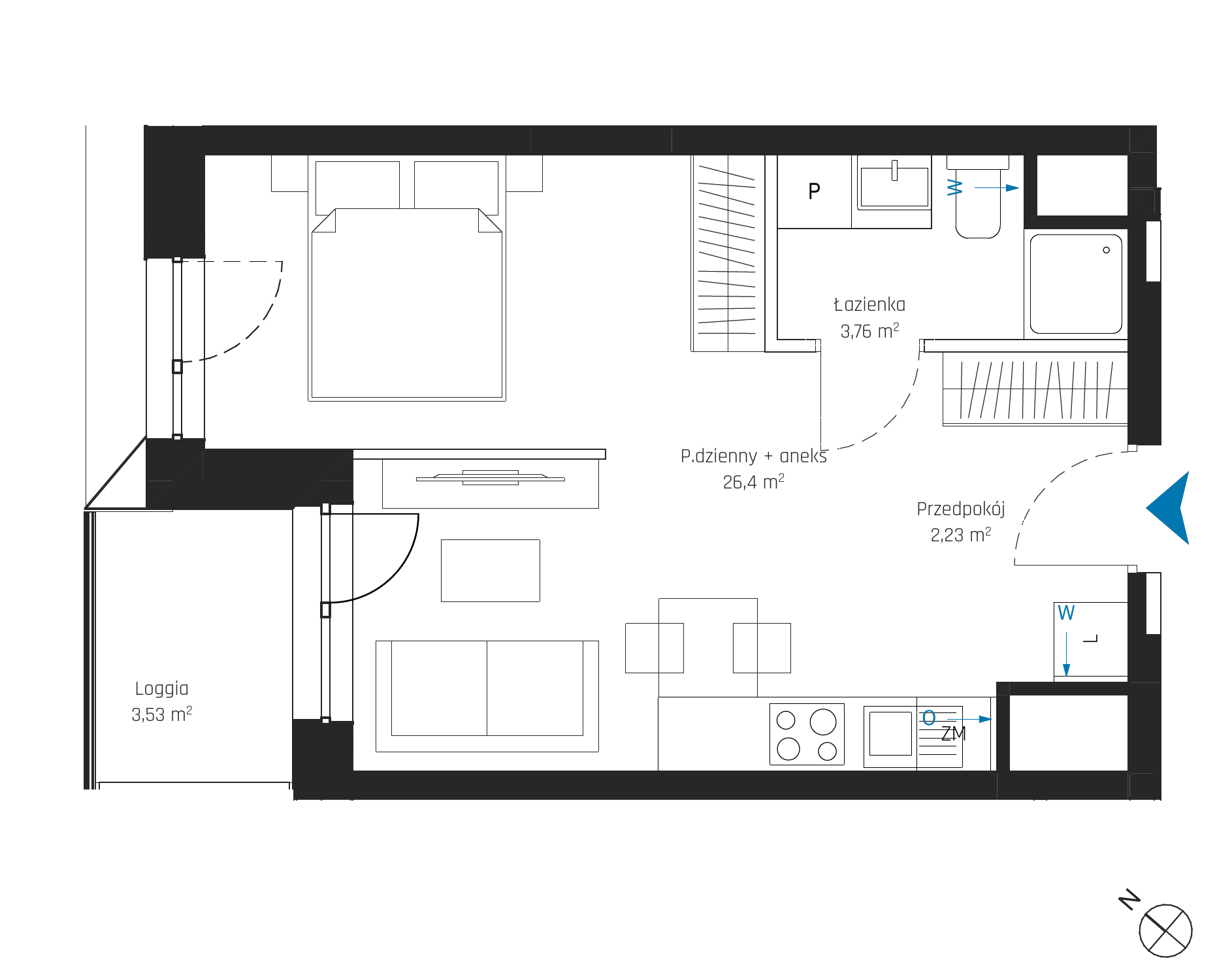 SkyPoint – inwestycja Robyg - lokal A2.10M02