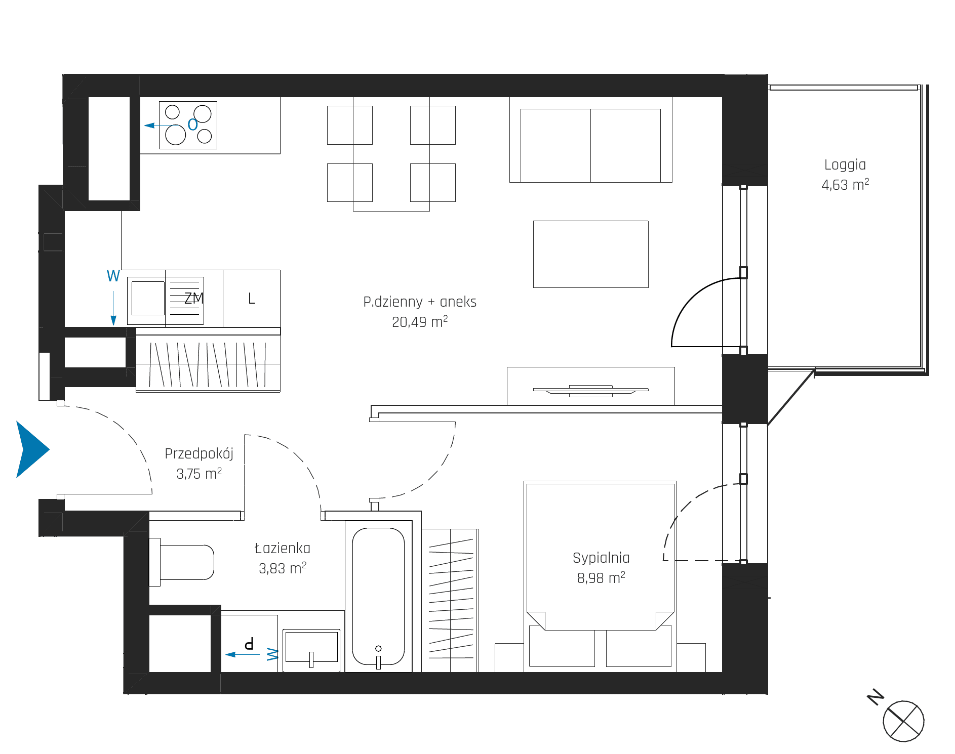 SkyPoint – inwestycja Robyg - lokal A1.10M06