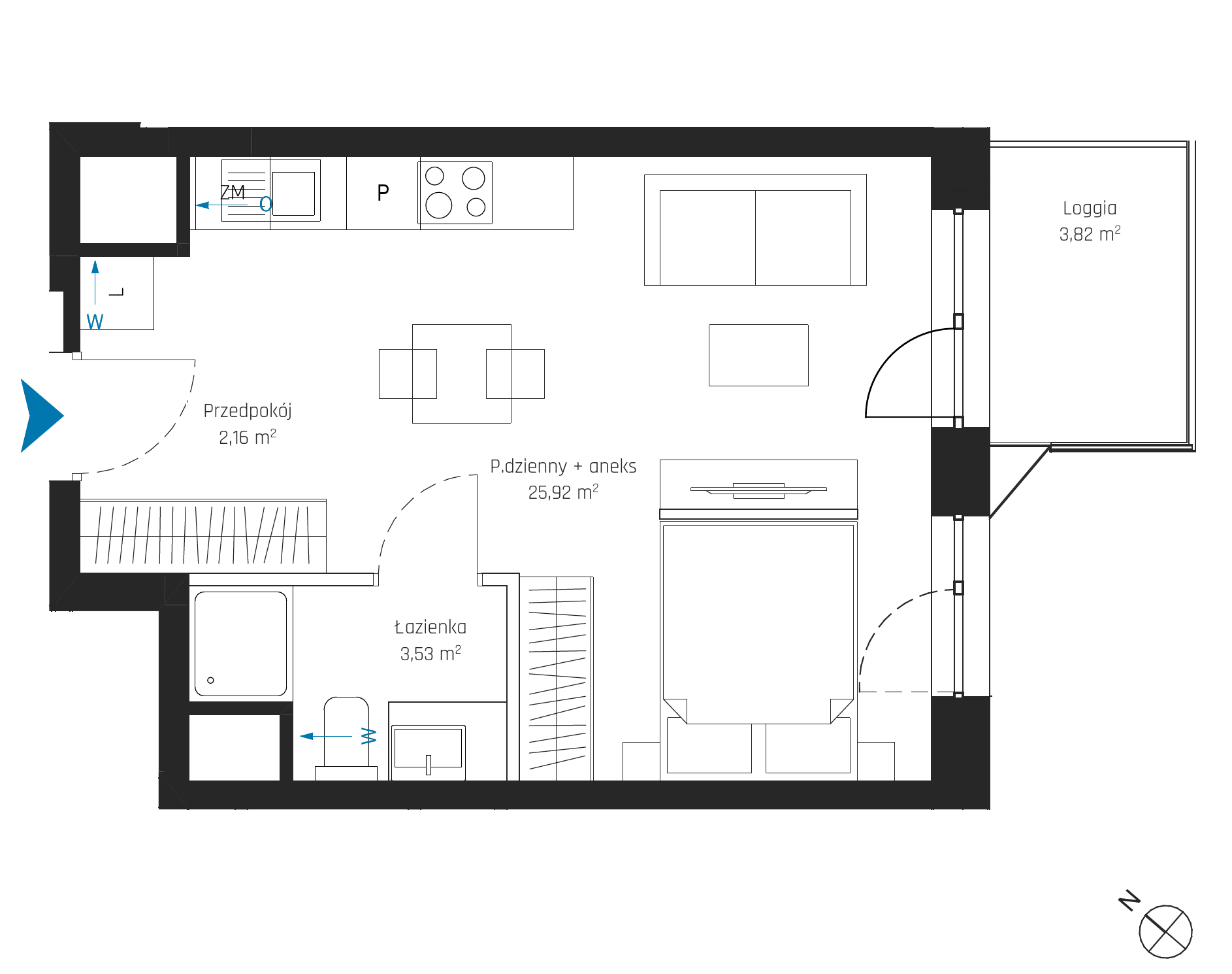 SkyPoint – inwestycja Robyg - lokal A1.10M04