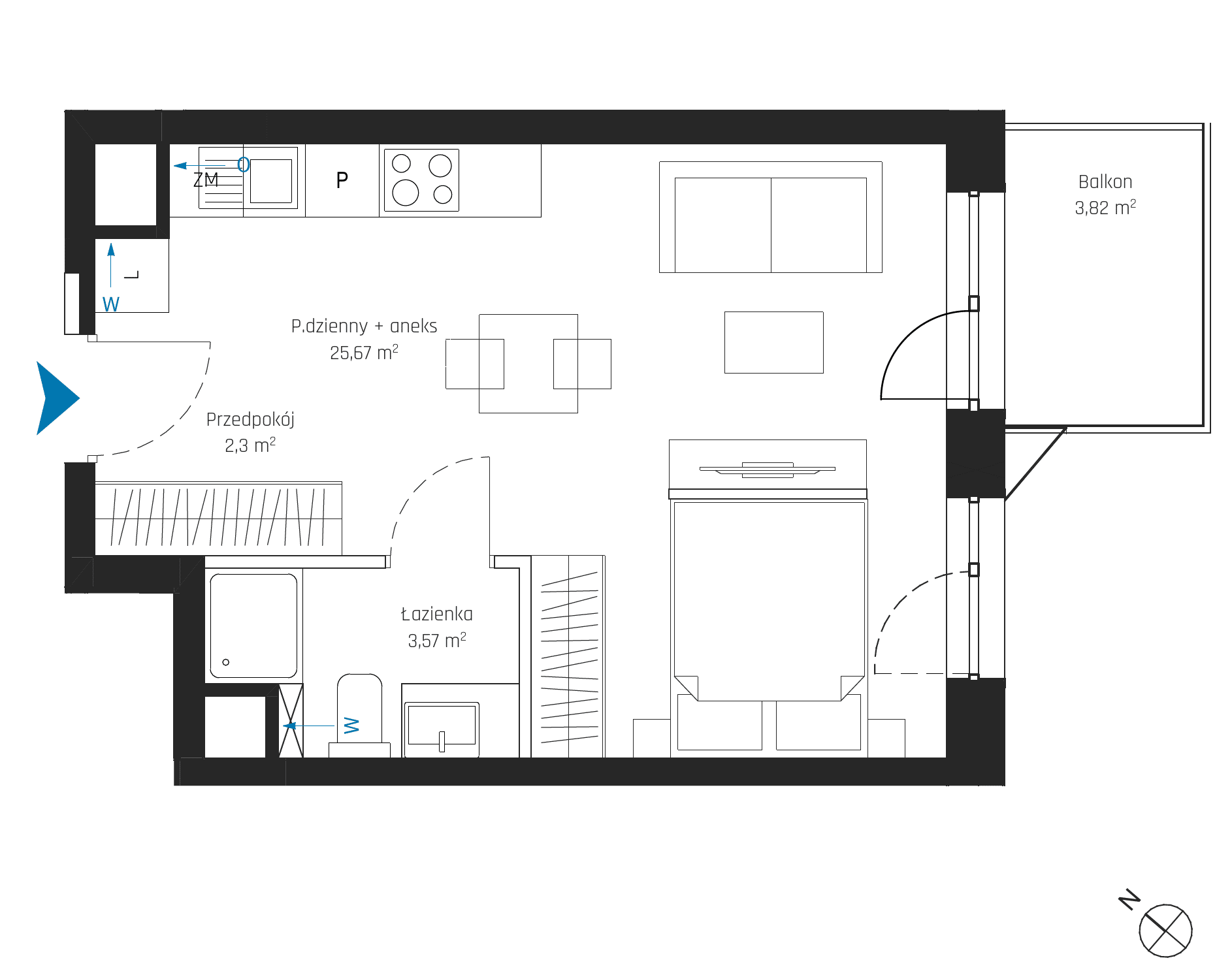 SkyPoint – inwestycja Robyg - lokal A1.2M04