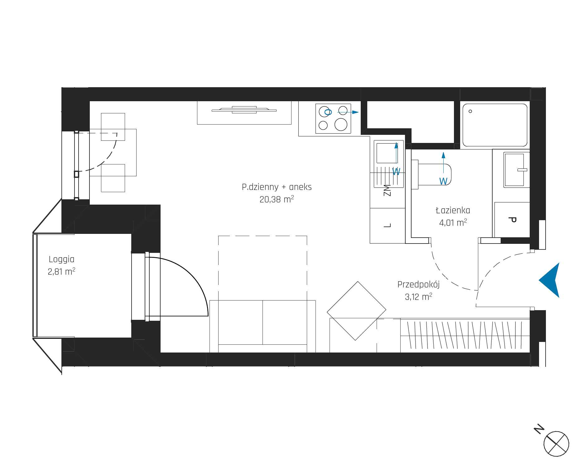 SkyPoint – inwestycja Robyg - lokal A1.10M11
