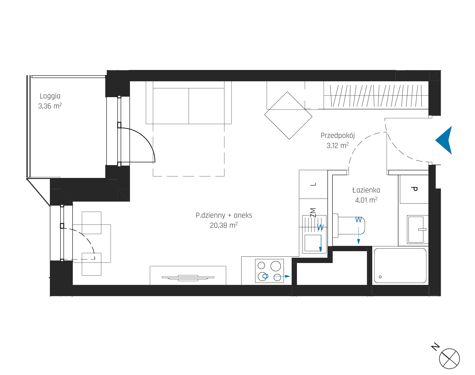 SkyPoint – inwestycja Robyg - lokal A1.11M12