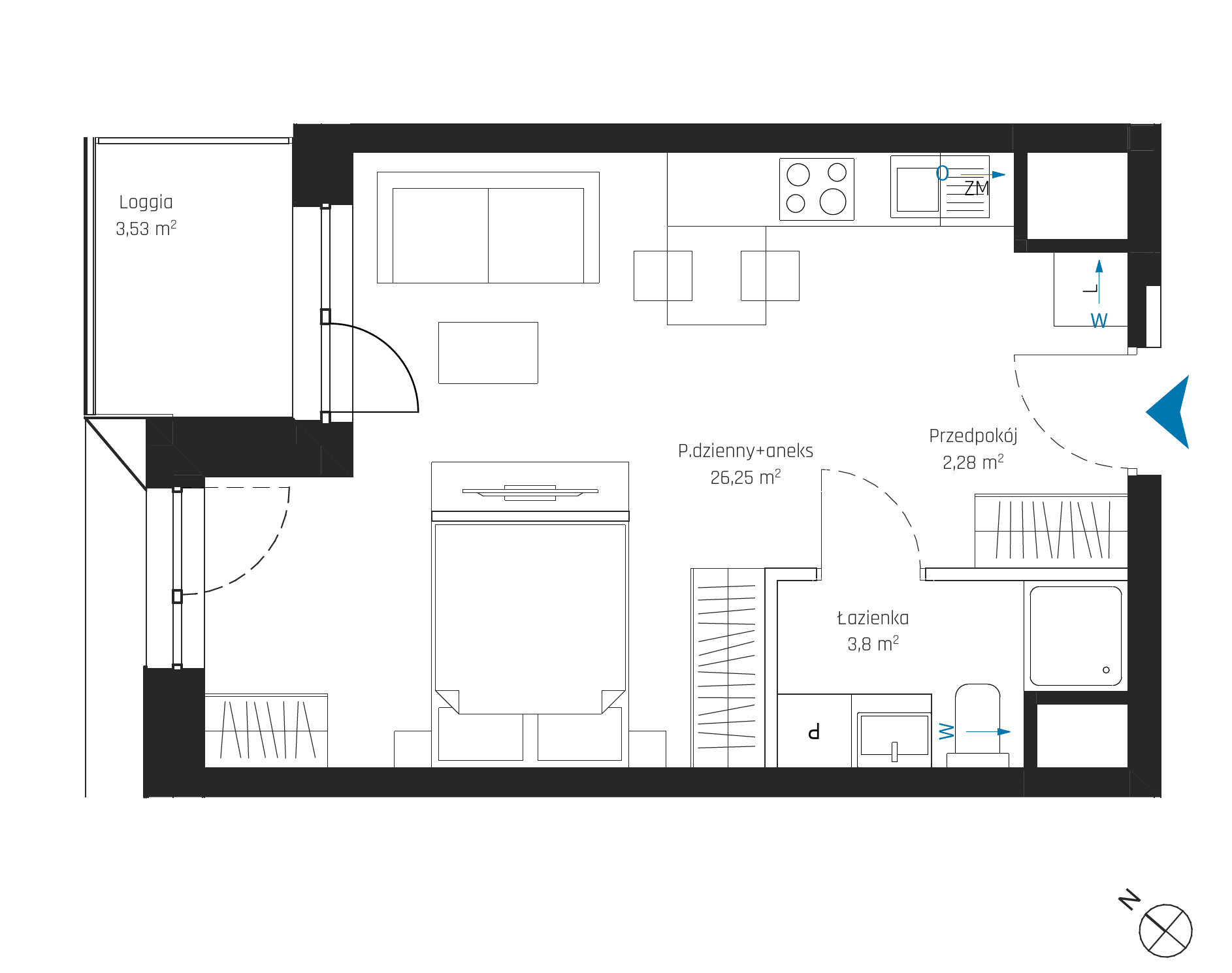 SkyPoint – inwestycja Robyg - lokal A2.11M13