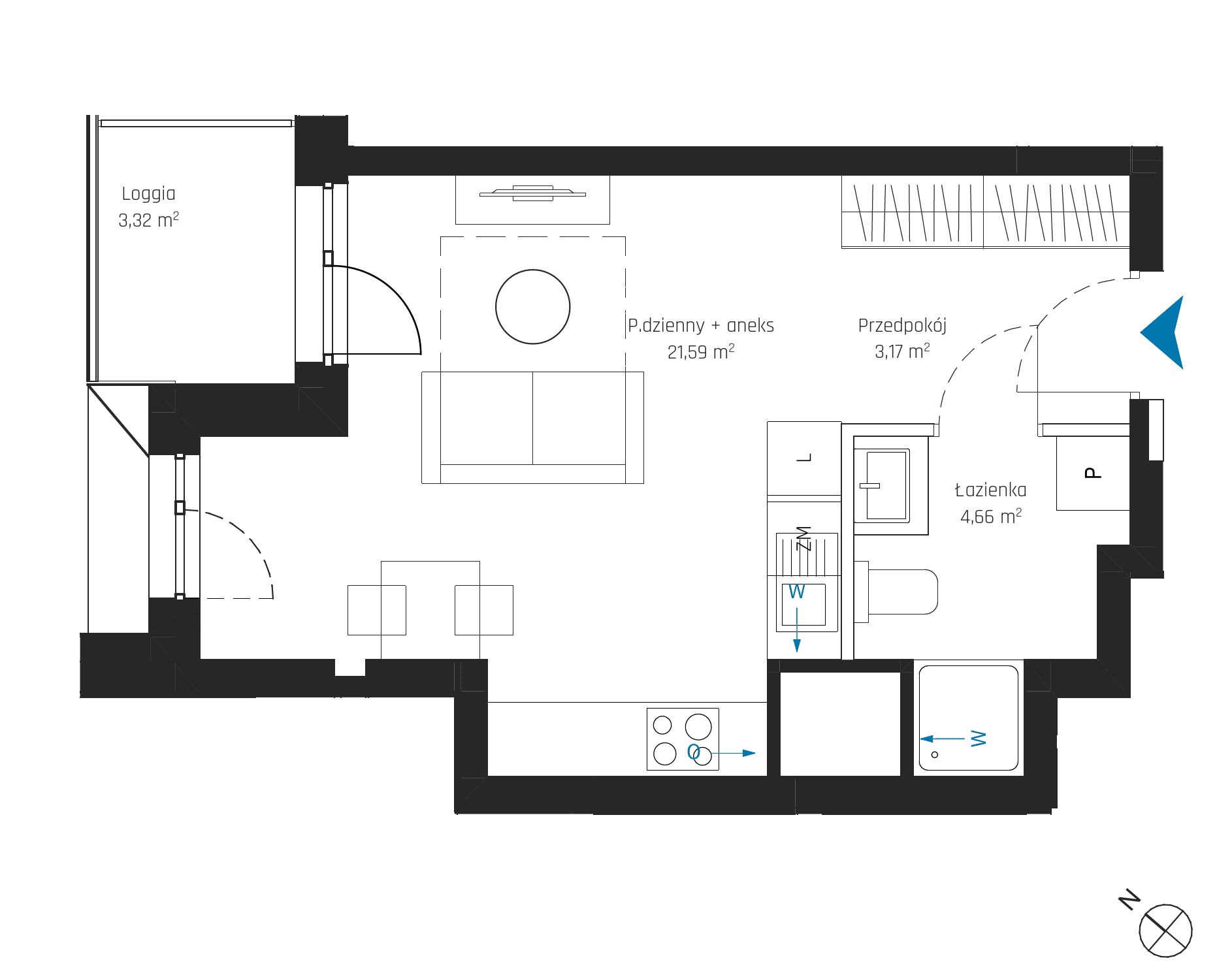 SkyPoint – inwestycja Robyg - lokal A1.12M01