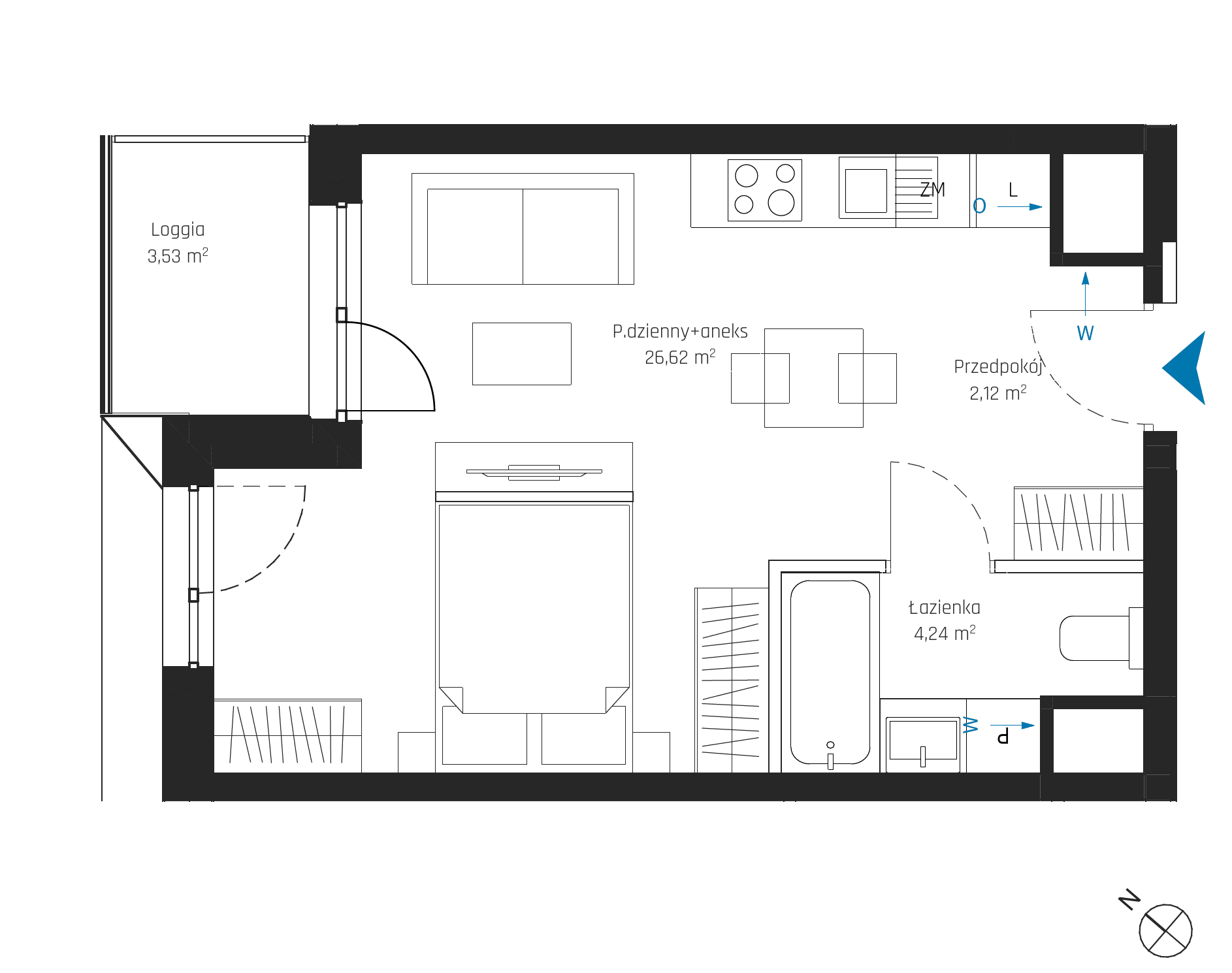 SkyPoint – inwestycja Robyg - lokal A2.12M01