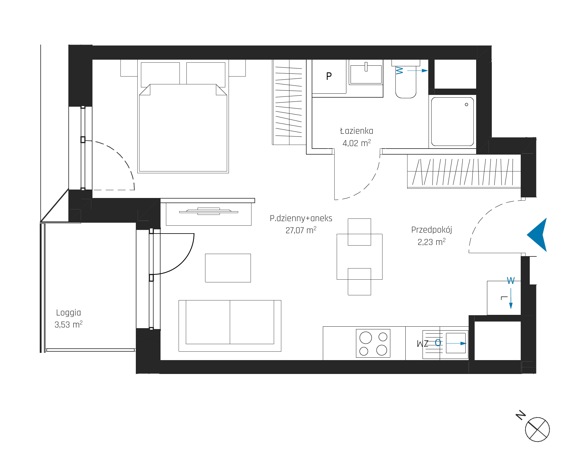 SkyPoint – inwestycja Robyg - lokal A1.12M02