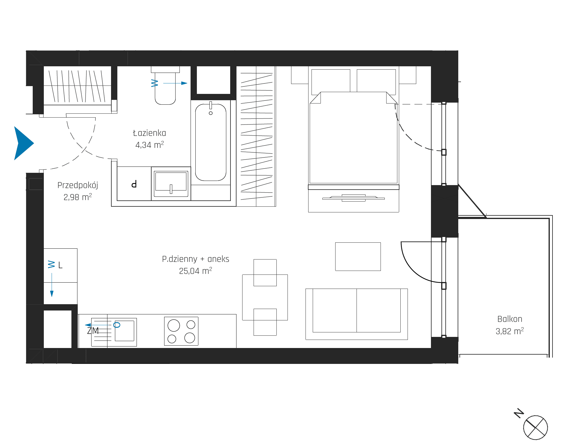 SkyPoint – inwestycja Robyg - lokal A1.2M05