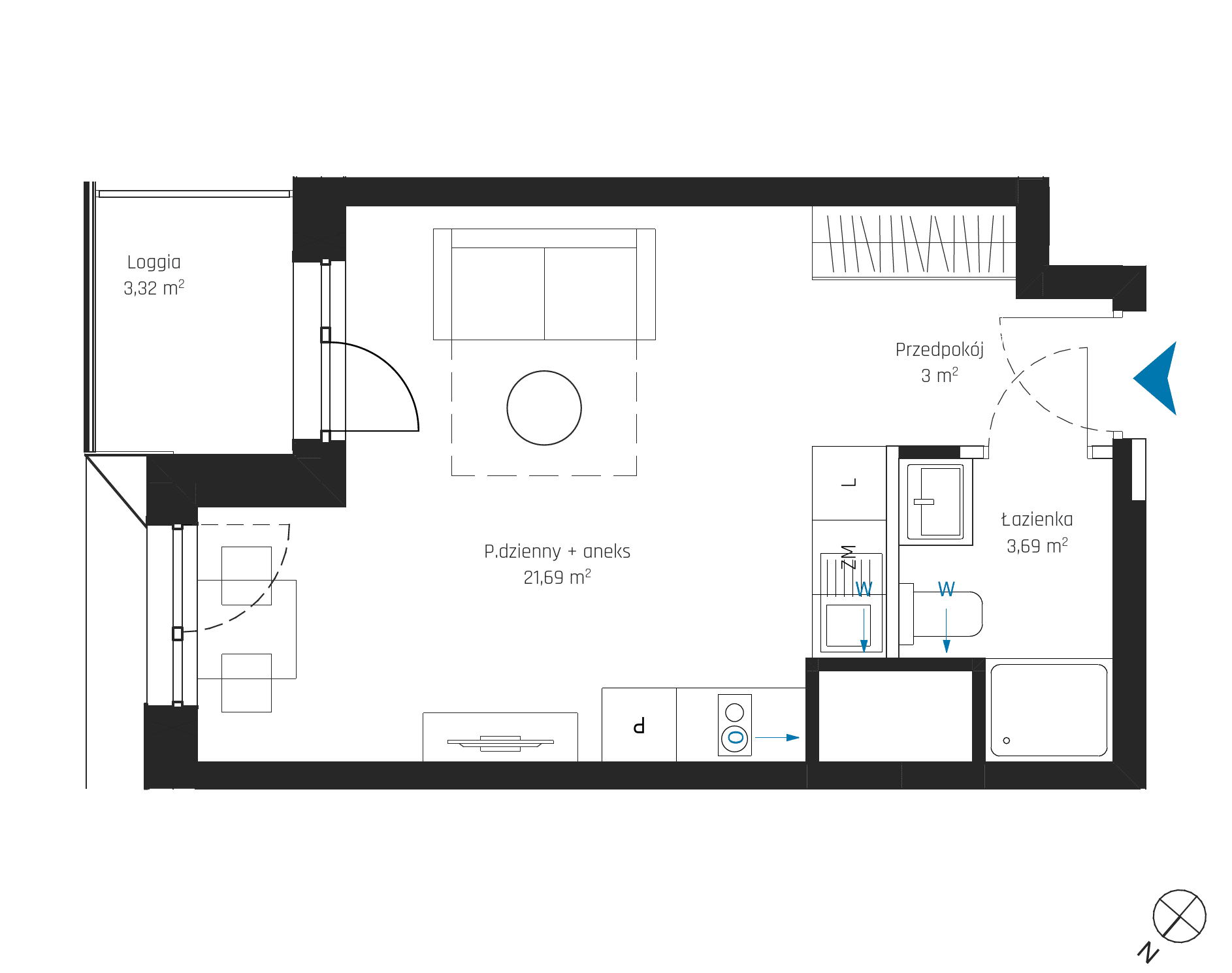 SkyPoint – inwestycja Robyg - lokal A2.12M04