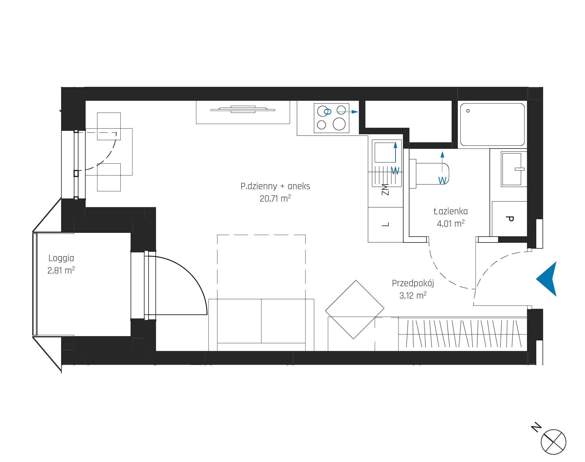 SkyPoint – inwestycja Robyg - lokal A1.12M11