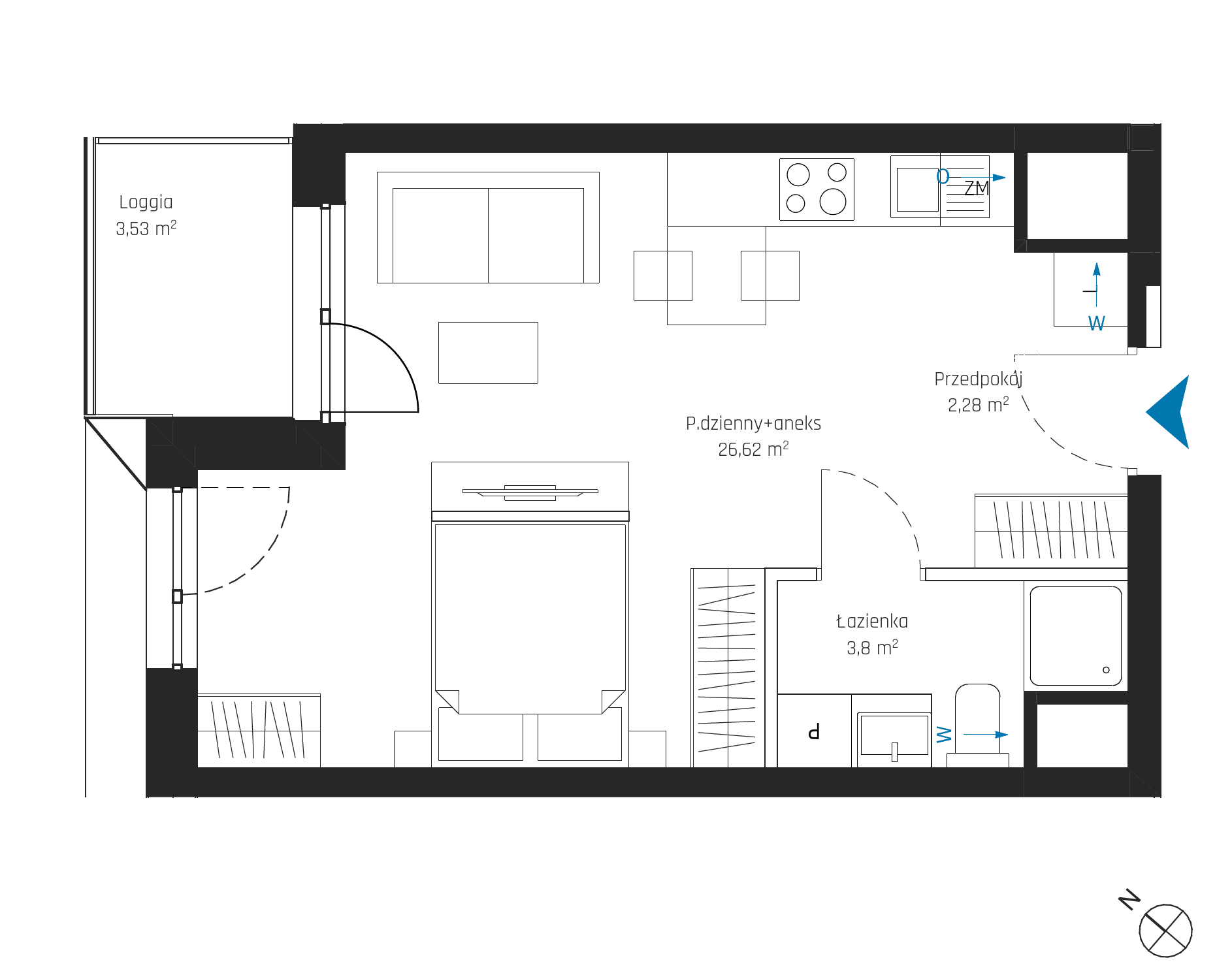 SkyPoint – inwestycja Robyg - lokal A2.12M13