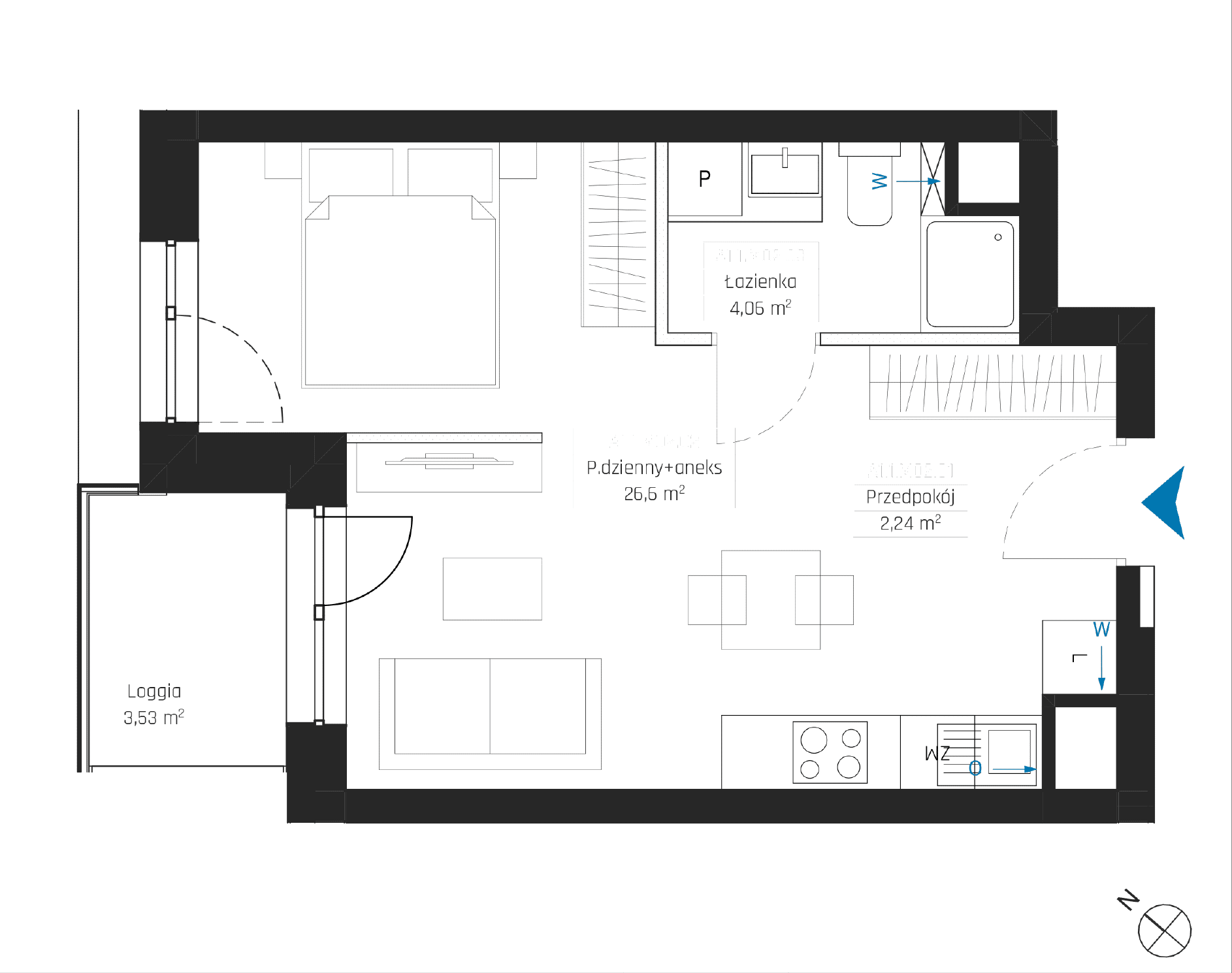 SkyPoint – inwestycja Robyg - lokal A1.1M02