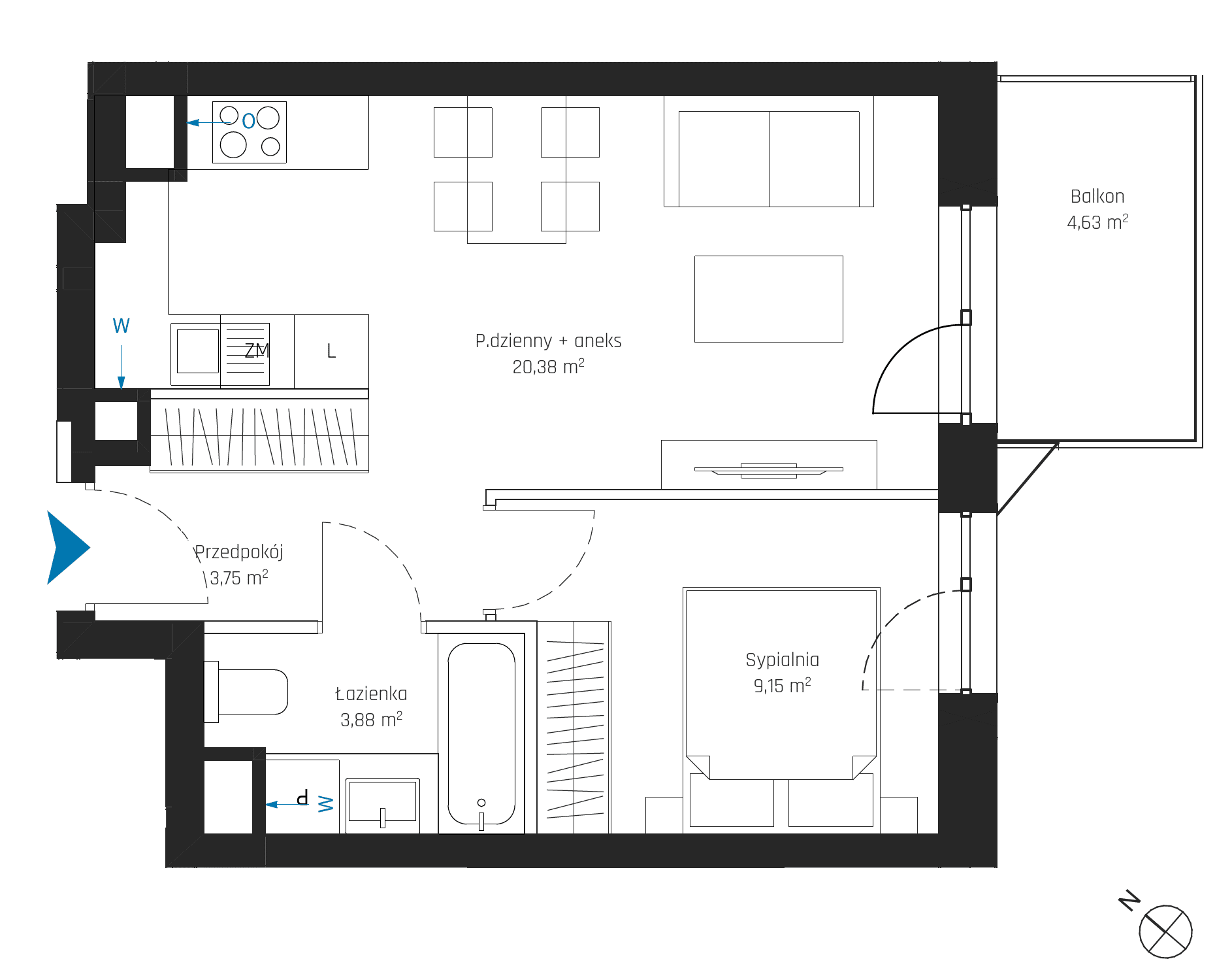 SkyPoint – inwestycja Robyg - lokal A1.2M06