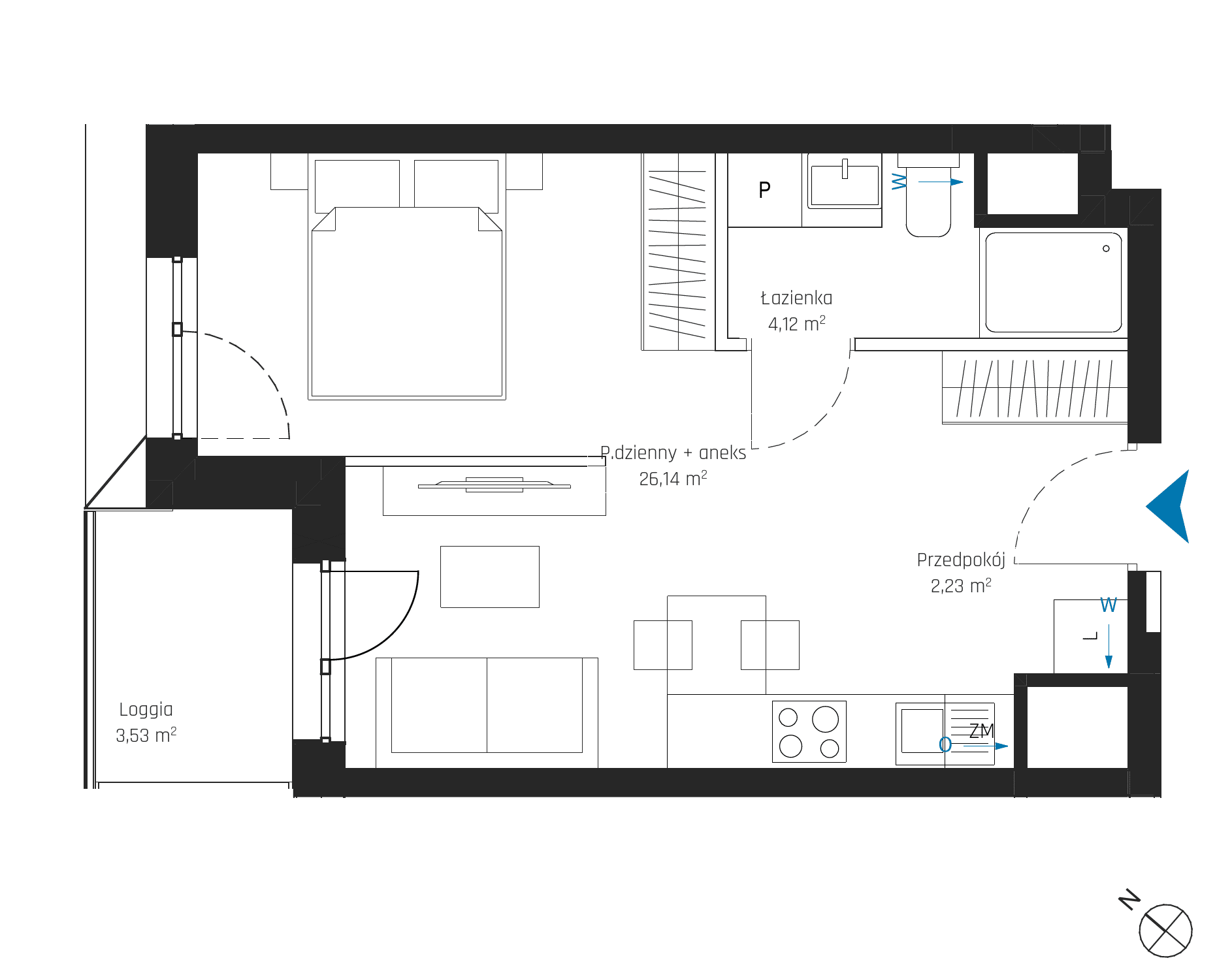 SkyPoint – inwestycja Robyg - lokal A2.13M14