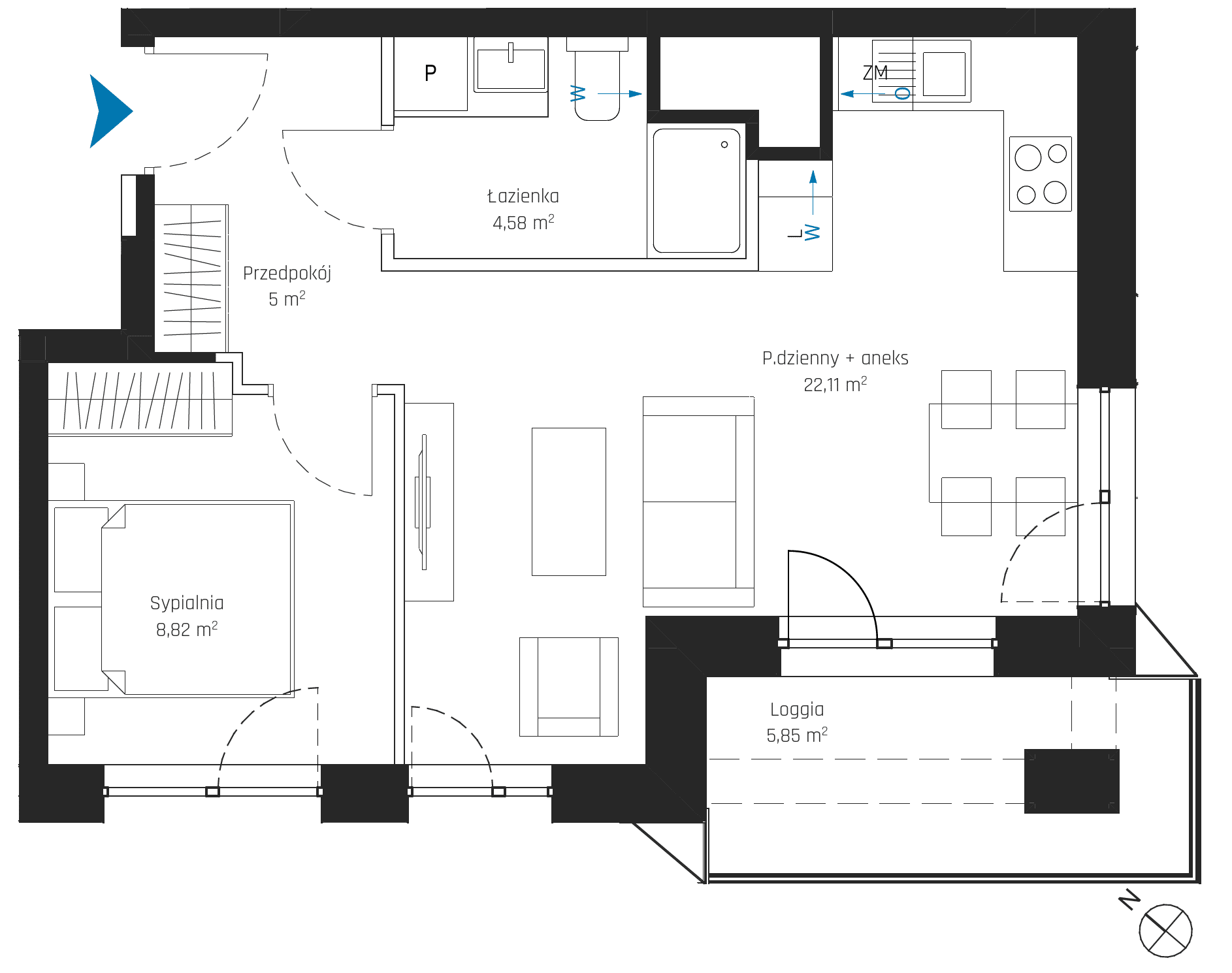 SkyPoint – inwestycja Robyg - lokal A1.14M09
