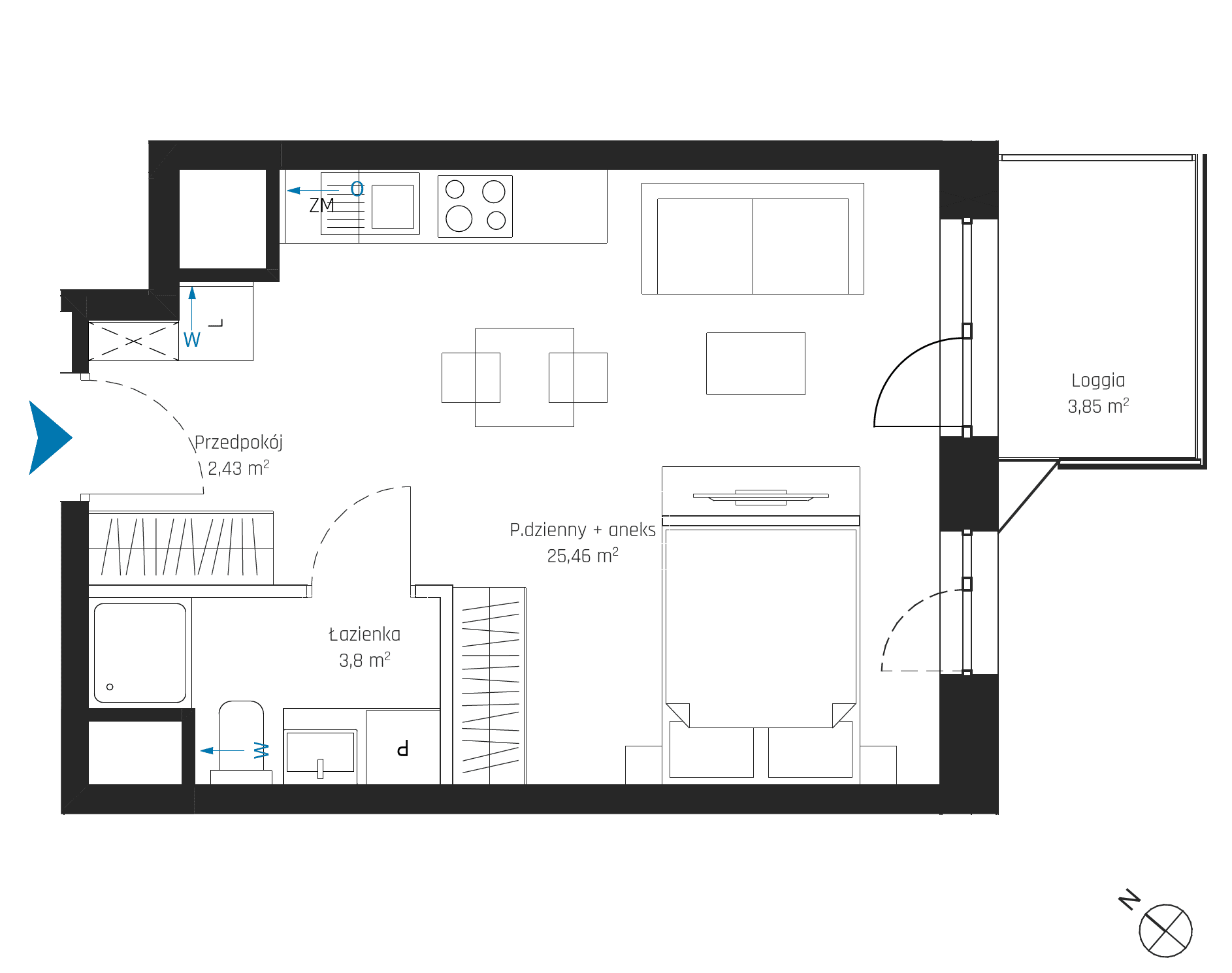 SkyPoint – inwestycja Robyg - lokal A2.14M12