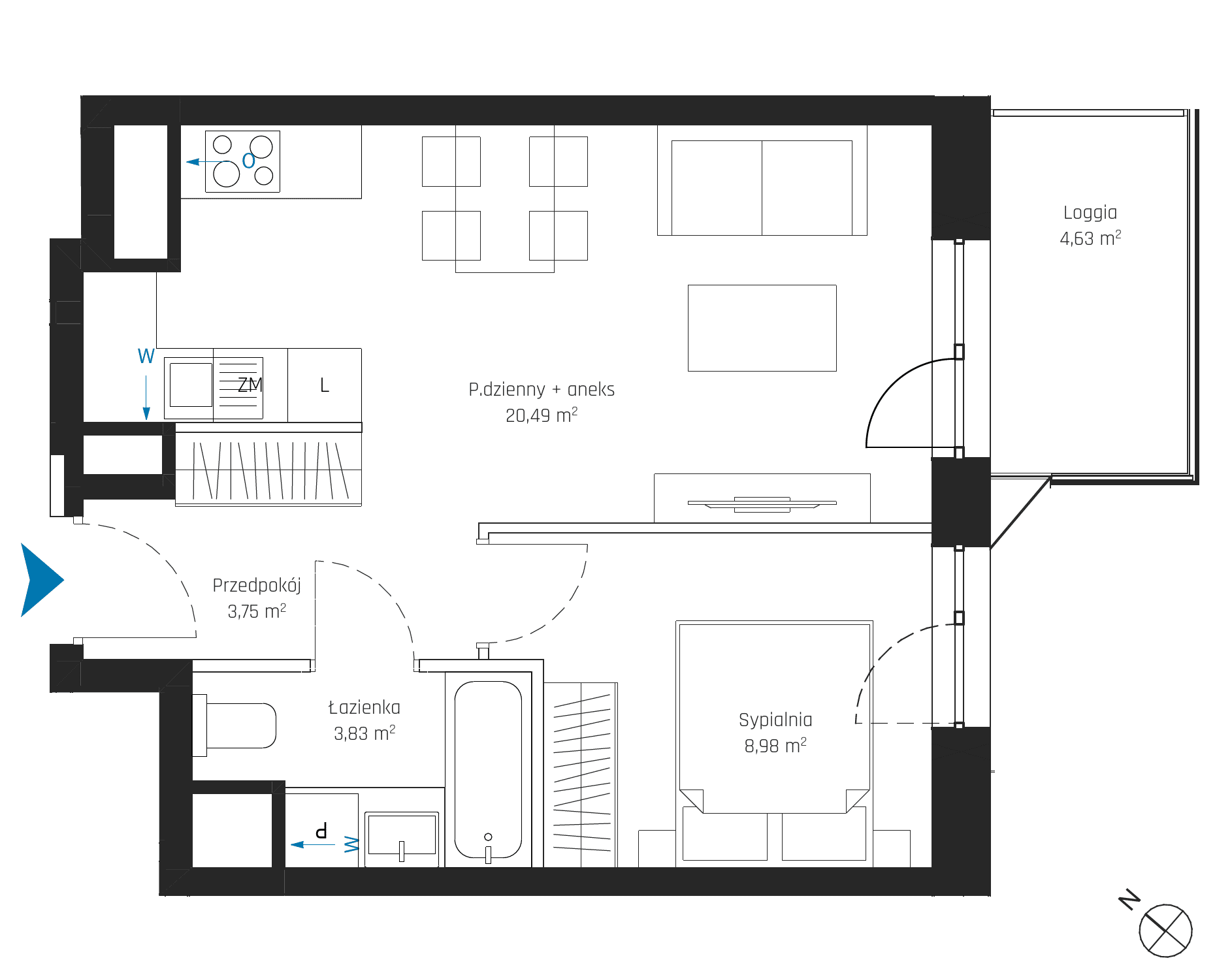 SkyPoint – inwestycja Robyg - lokal A1.13M06