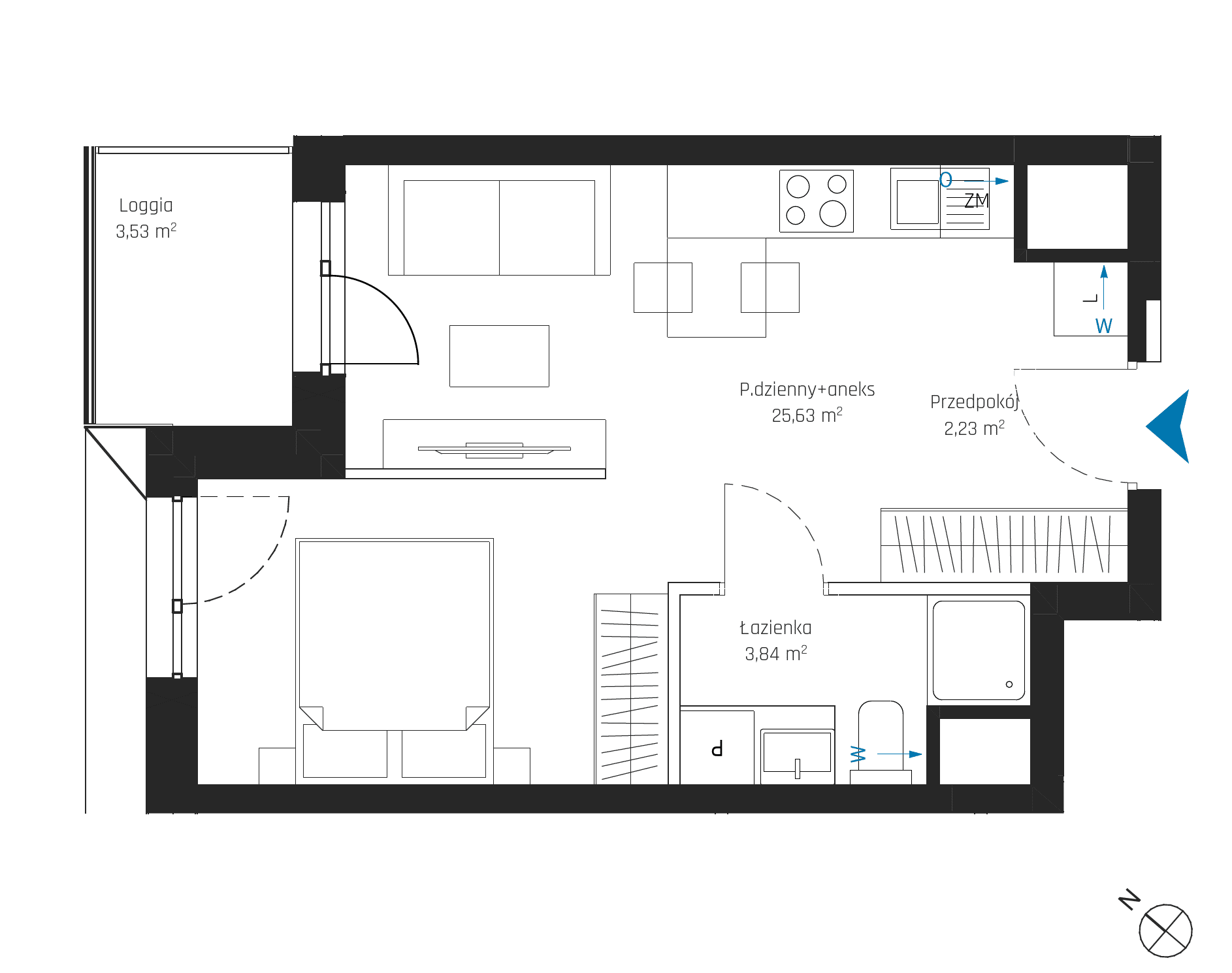 SkyPoint – inwestycja Robyg - lokal A2.14M15