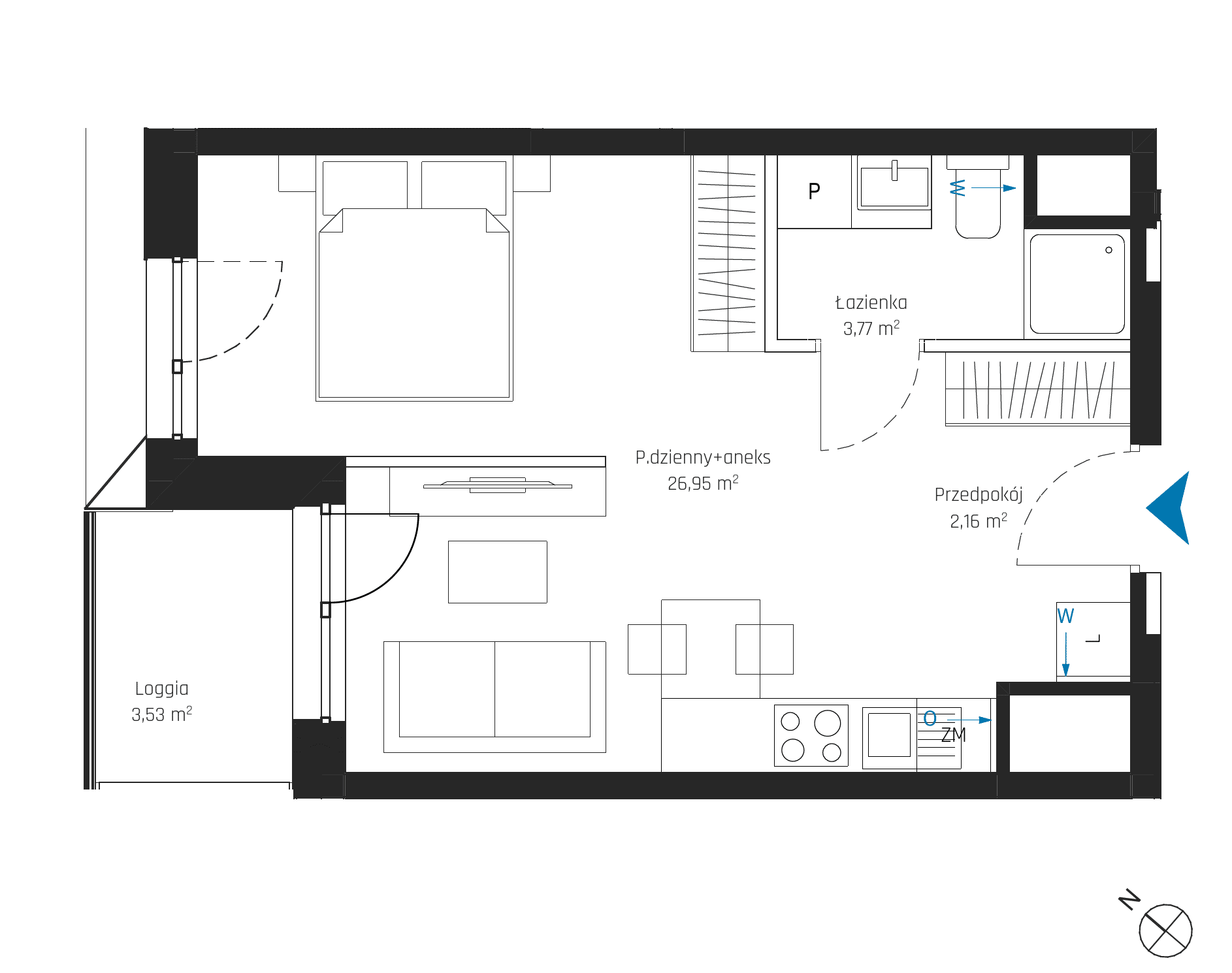 SkyPoint – inwestycja Robyg - lokal A2.15M02