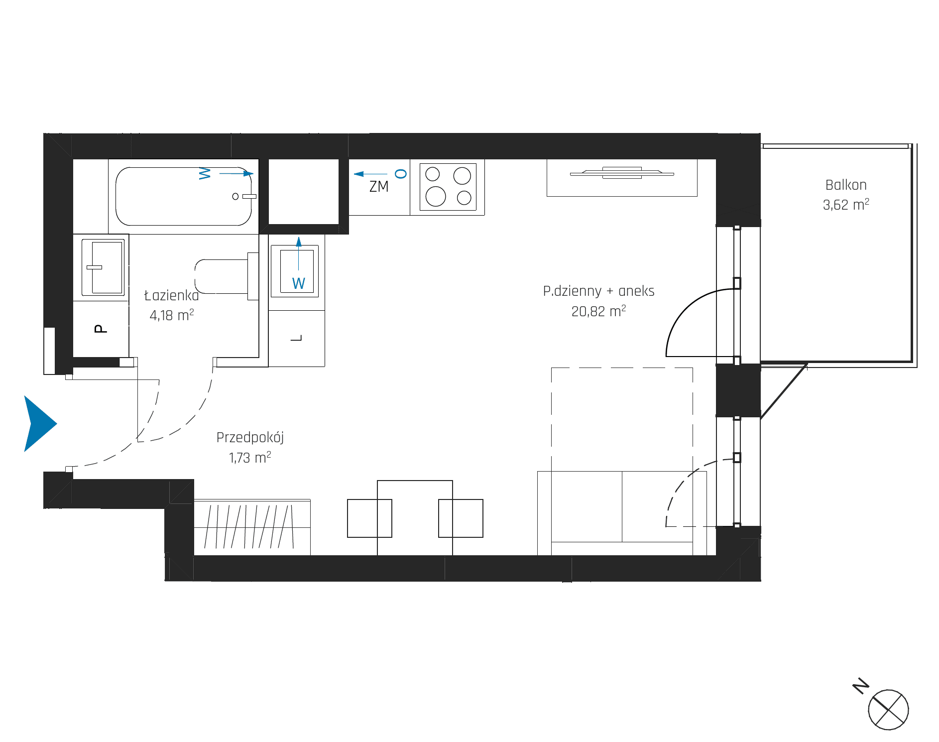 SkyPoint – inwestycja Robyg - lokal A1.2M08