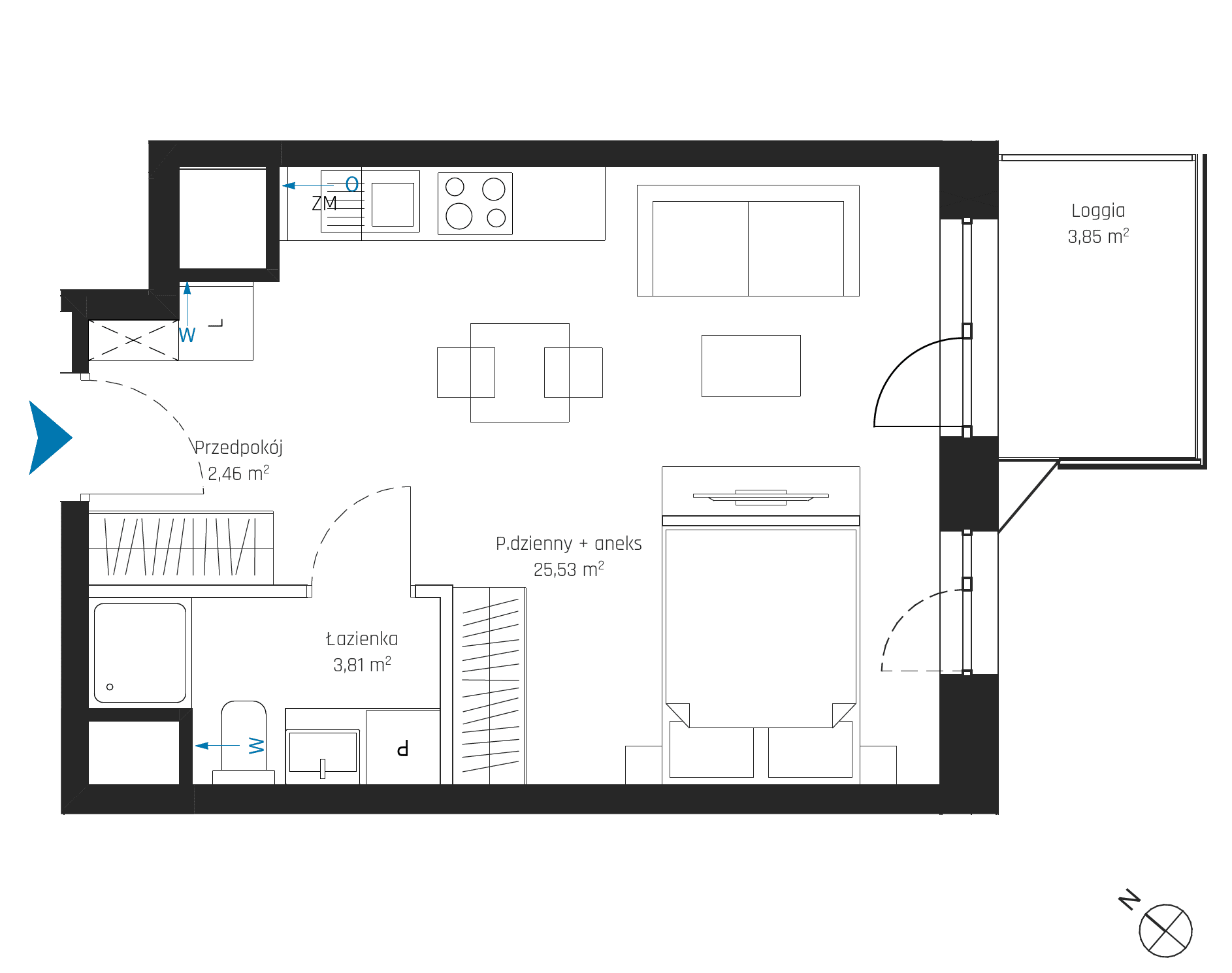SkyPoint – inwestycja Robyg - lokal A2.15M12